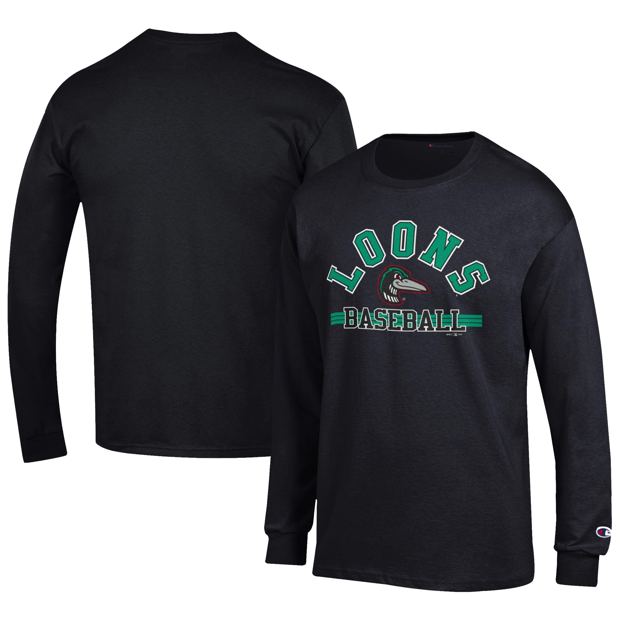 Men's Champion Black Great Lakes Loons Jersey Long Sleeve T-Shirt