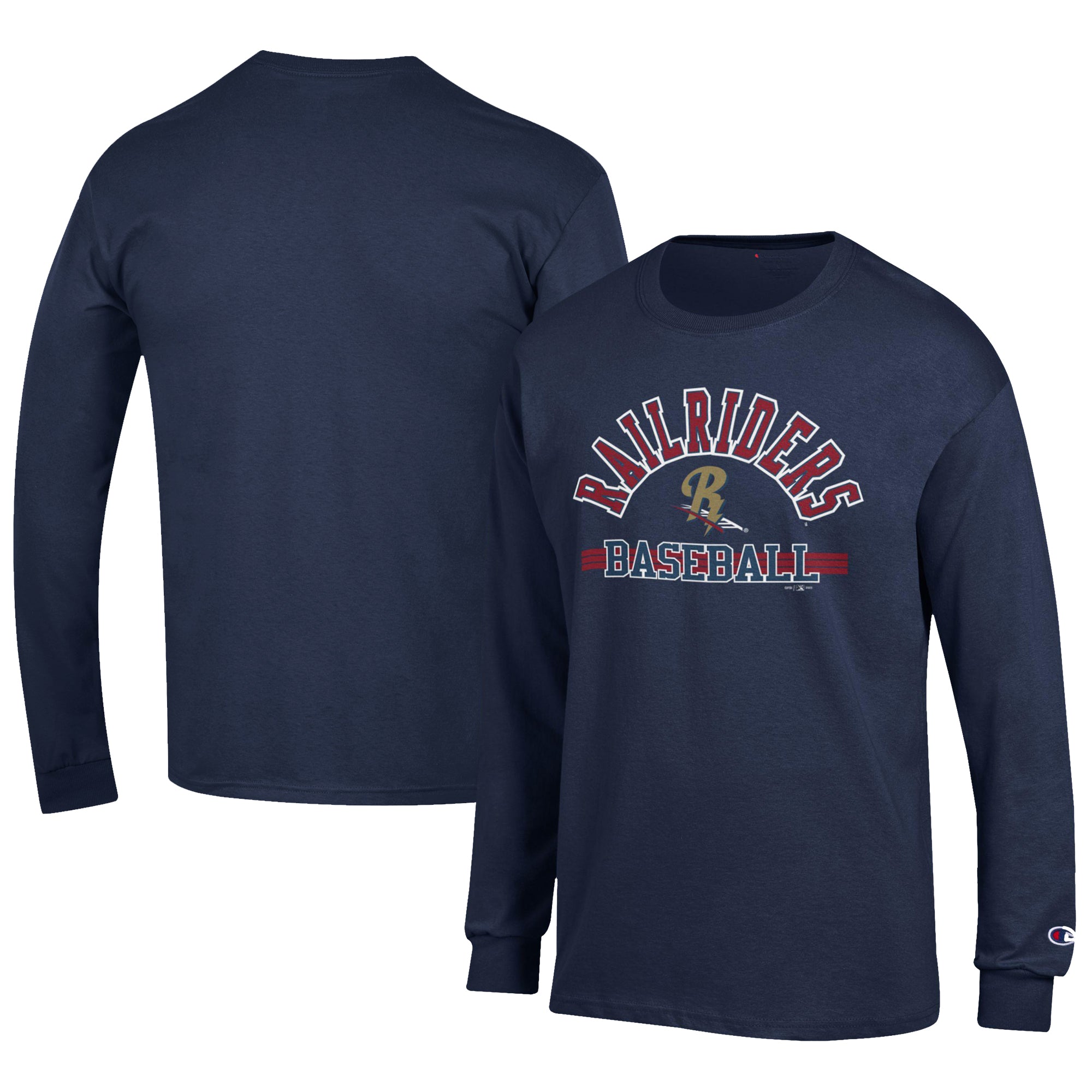 Men's Champion Navy Scranton Wilkes-Barre RailRiders Jersey Long Sleeve T-Shirt