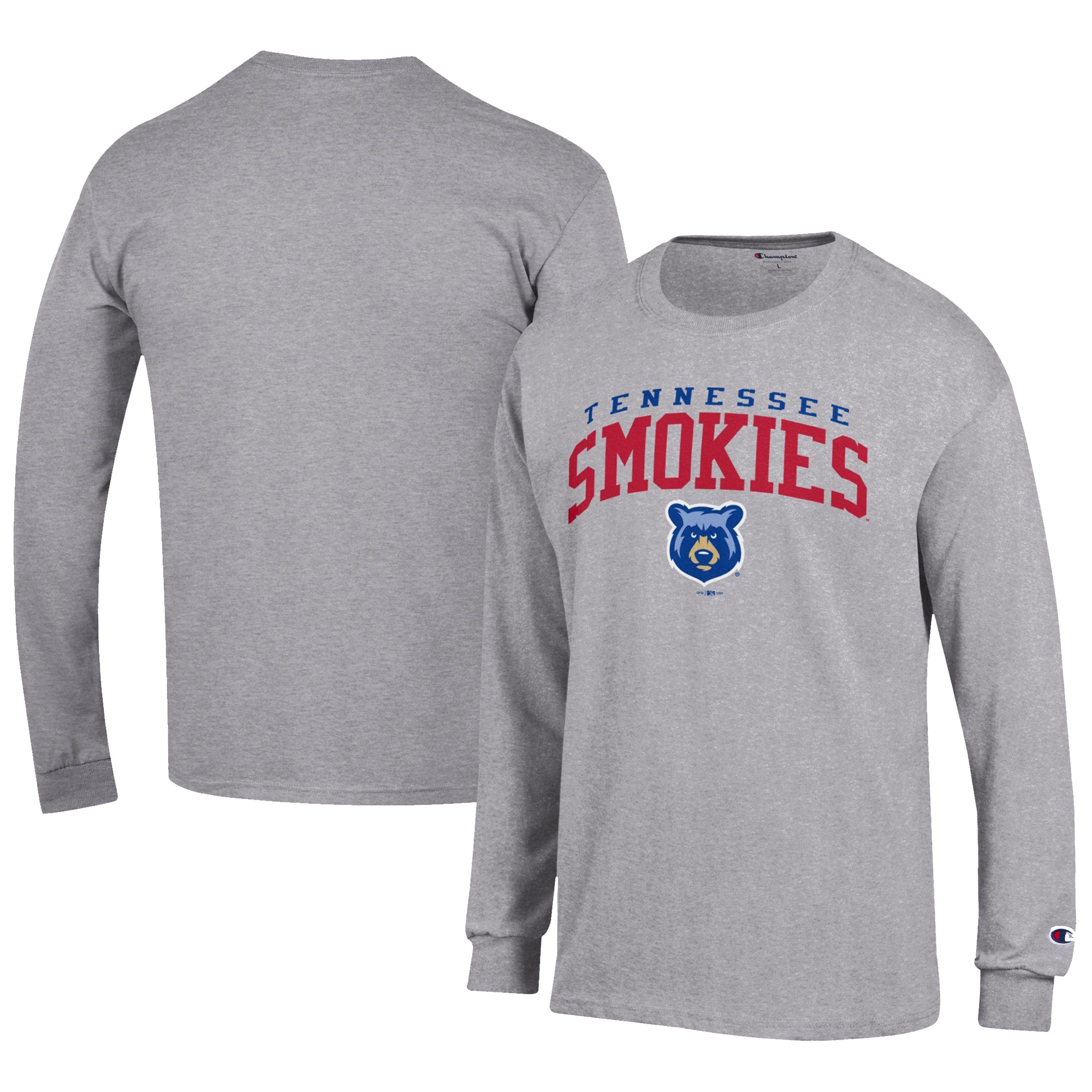 Men's Champion Gray Tennessee Smokies Jersey Long Sleeve T-Shirt