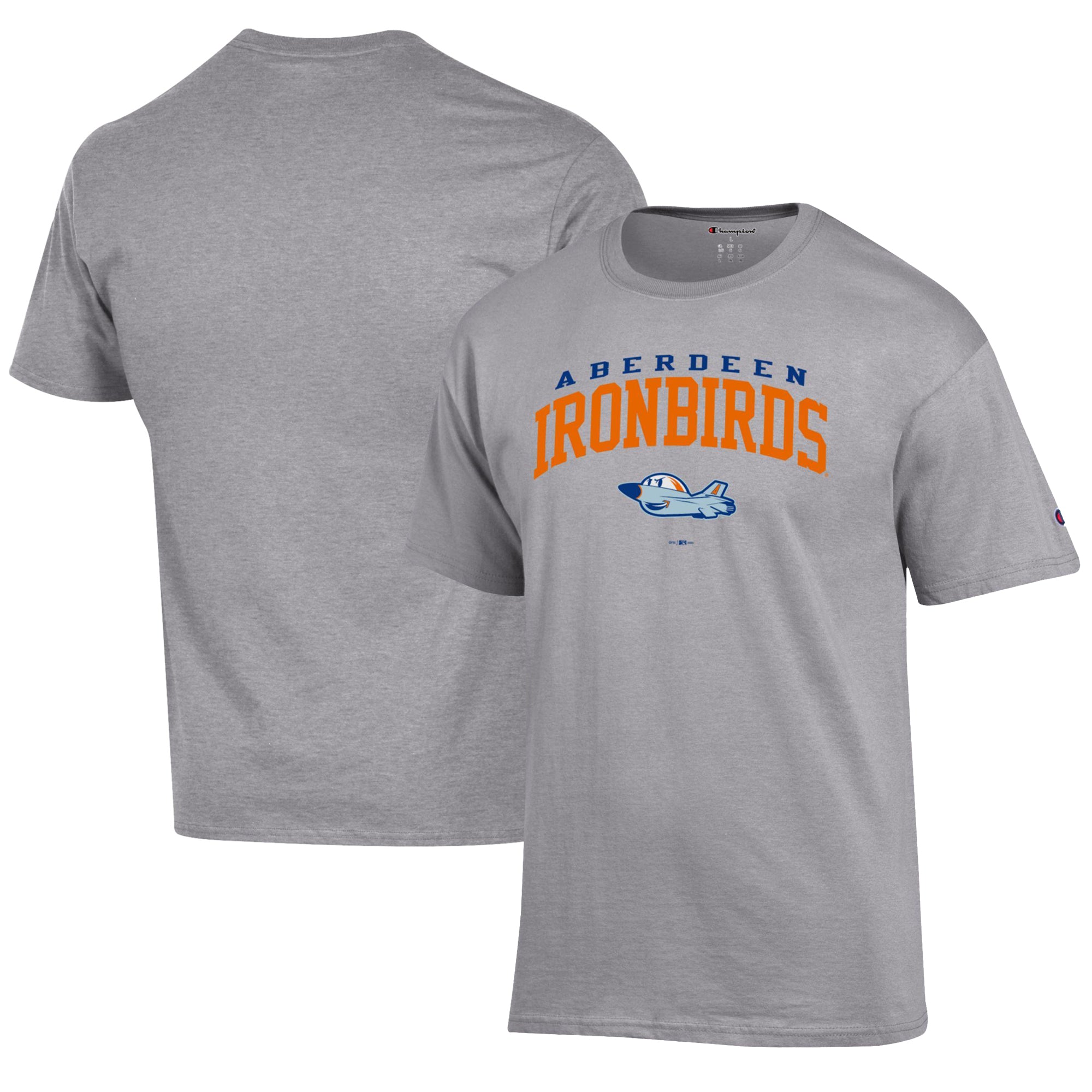 Men's Champion Gray Aberdeen IronBirds Jersey T-Shirt