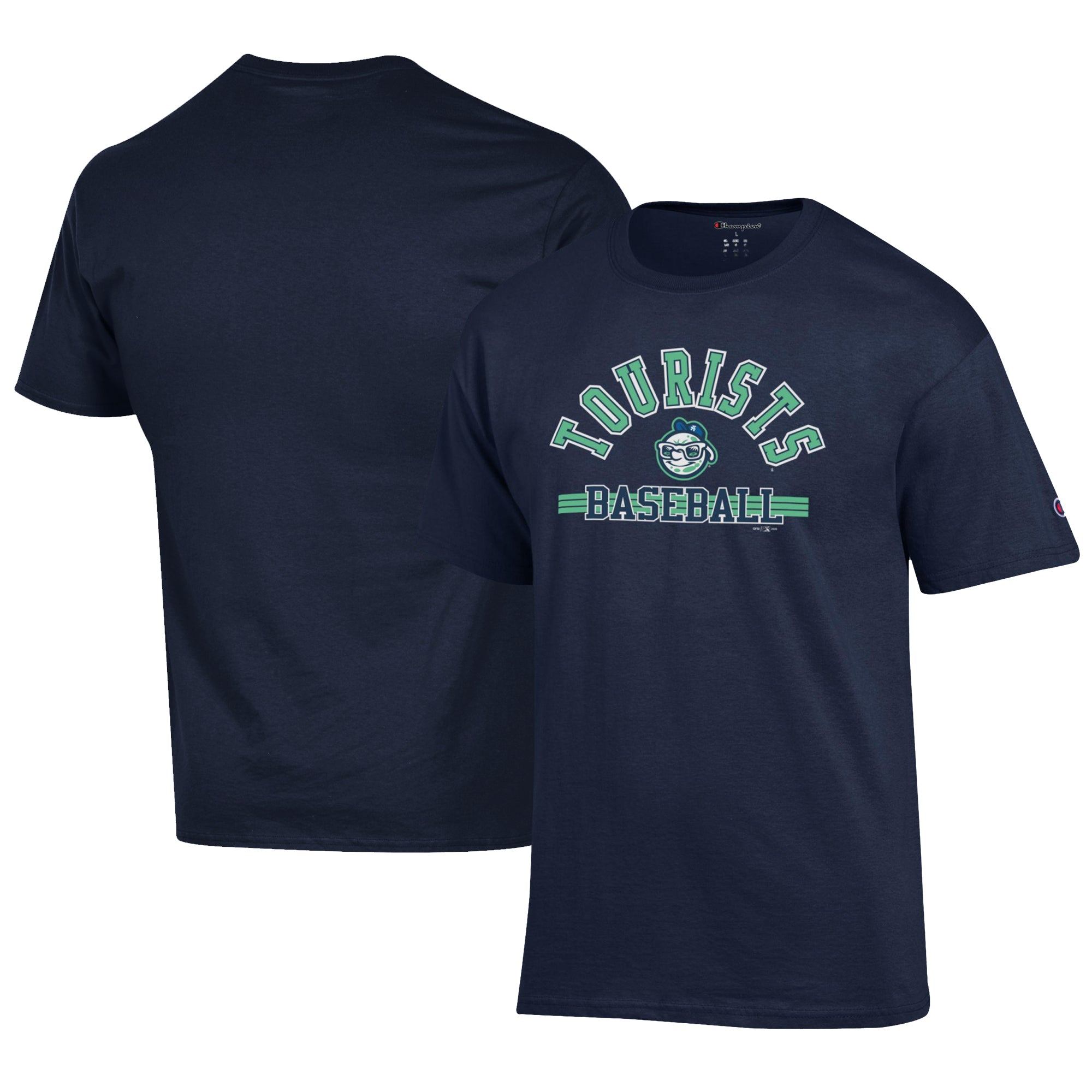 Men's Champion Navy Asheville Tourists Jersey T-Shirt