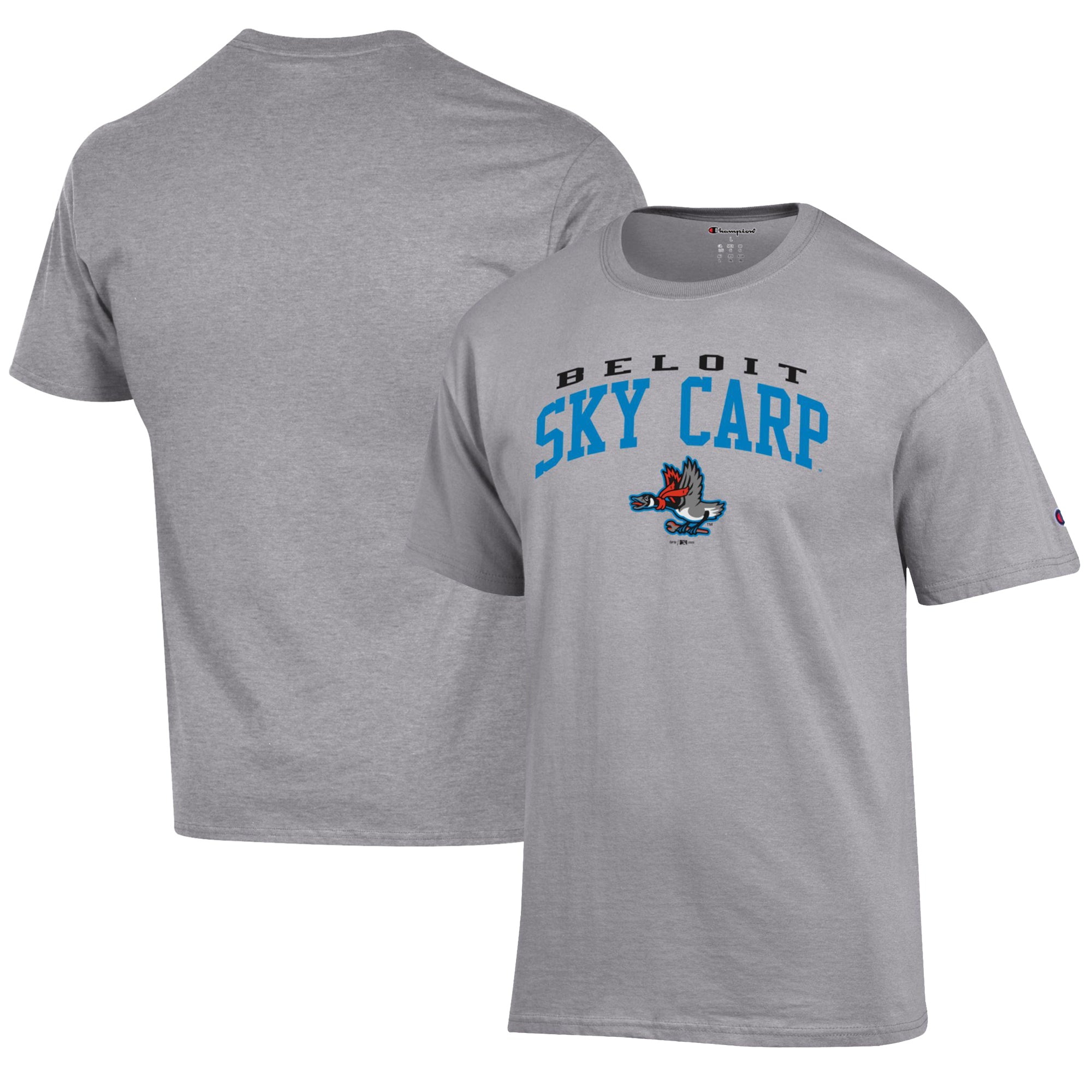 Men's Champion Gray Beloit Sky Carp Jersey T-Shirt