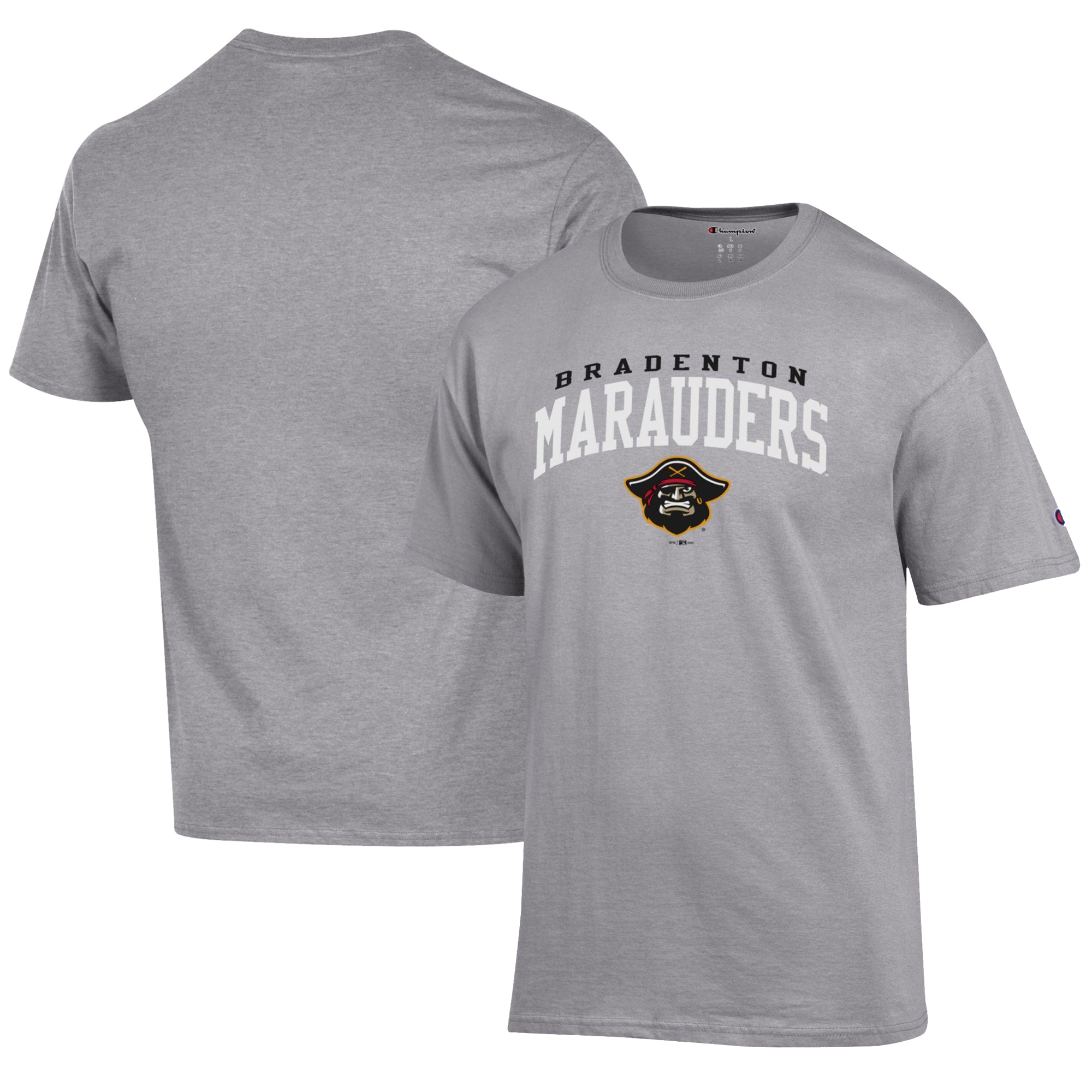 Men's Champion Gray Bradenton Marauders Jersey T-Shirt