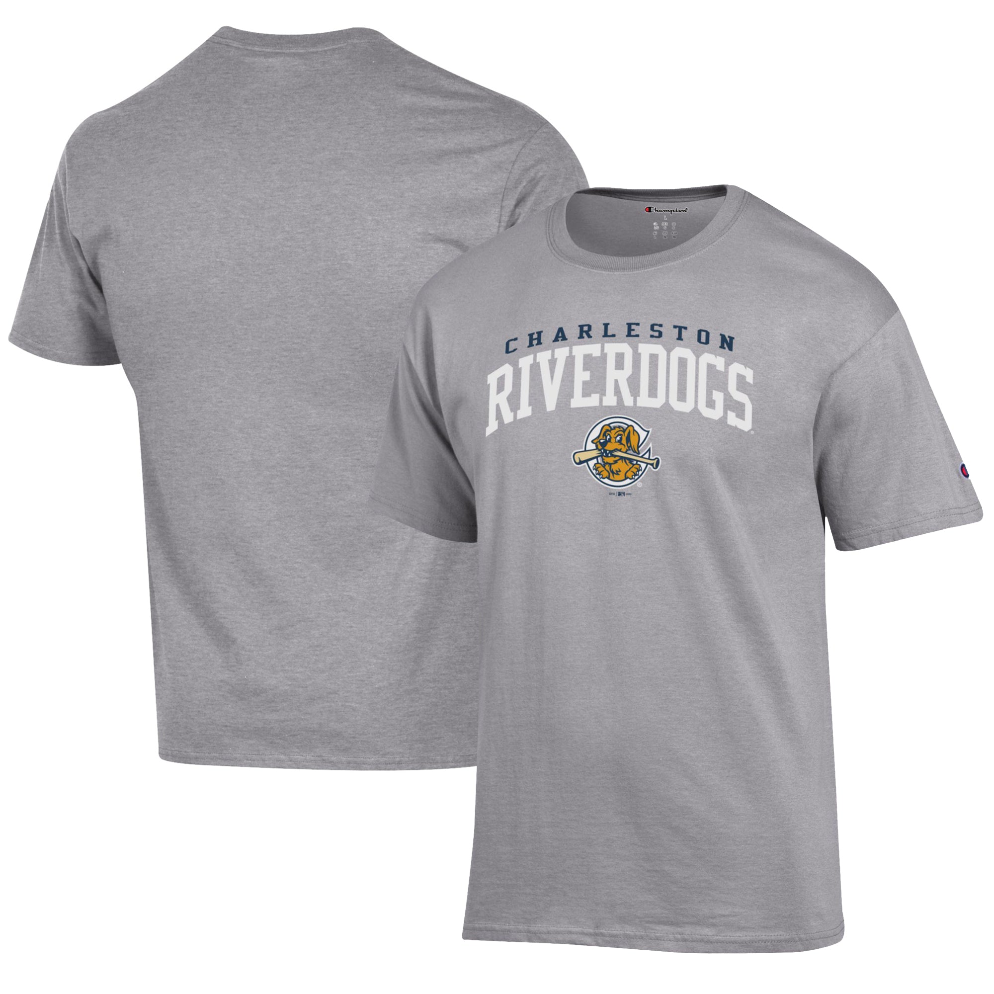 Men's Champion Gray Charleston RiverDogs Jersey T-Shirt