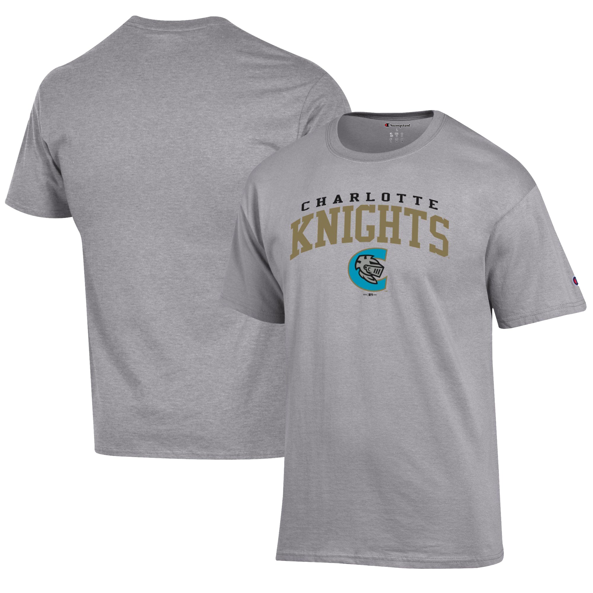 Men's Champion Gray Charlotte Knights Jersey T-Shirt