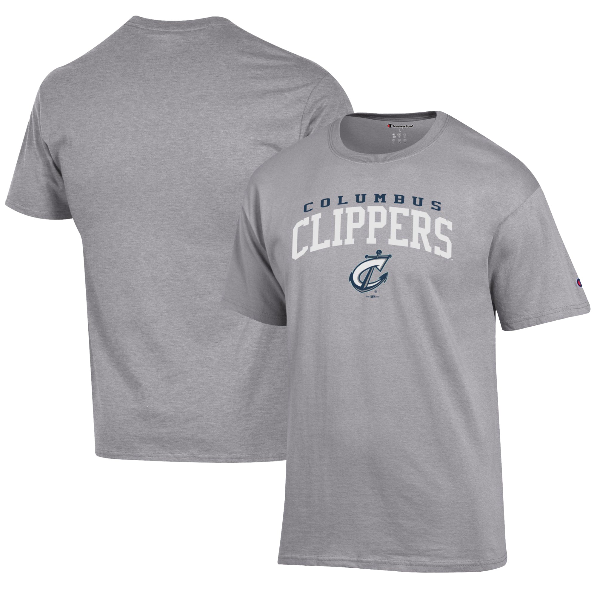 Men's Champion Gray Columbus Clippers Jersey T-Shirt