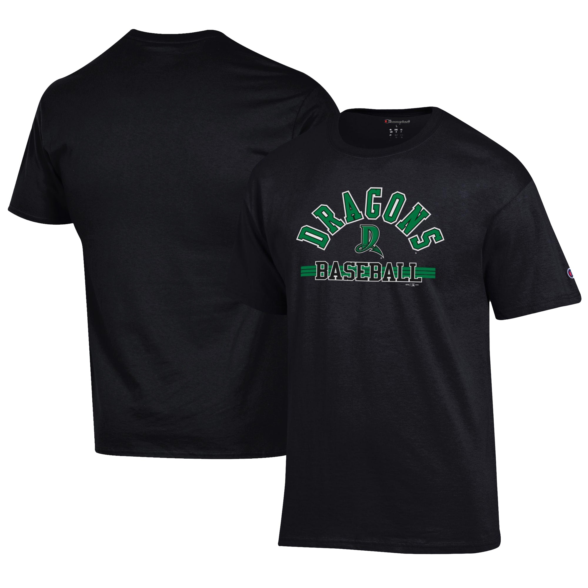 Men's Champion Black Dayton Dragons Jersey T-Shirt