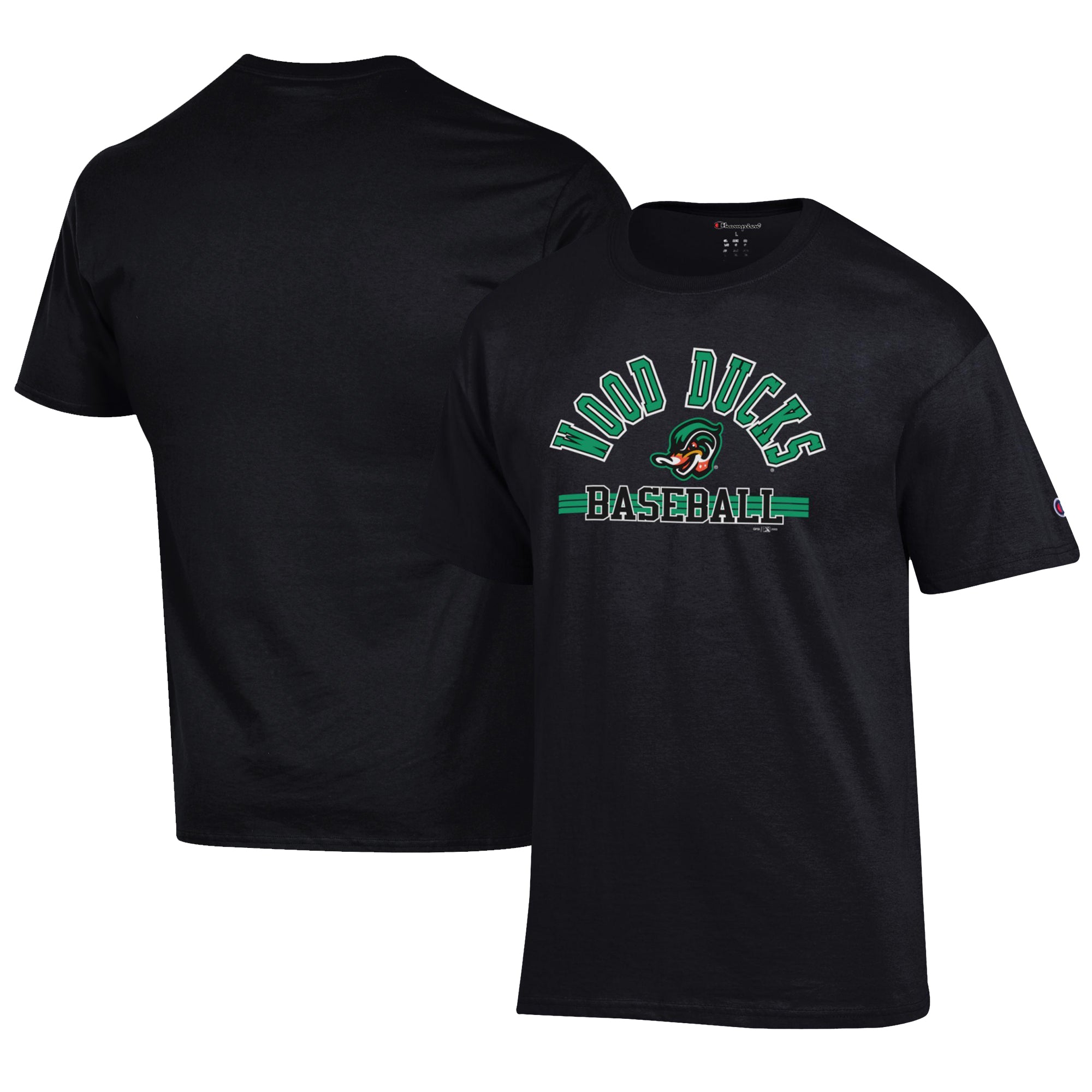 Men's Champion Black Down East Wood Ducks Jersey T-Shirt