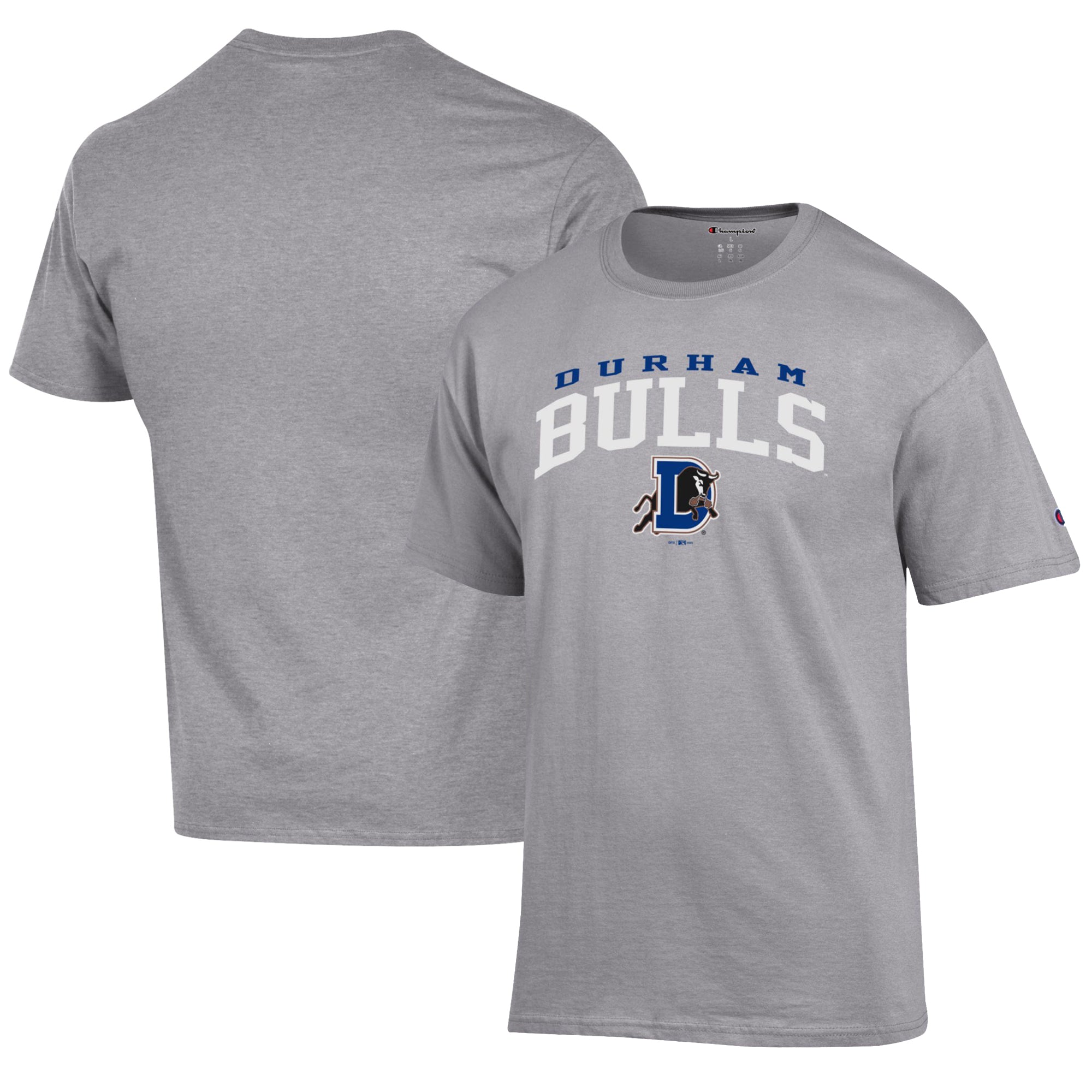 Men's Champion Gray Durham Bulls Jersey T-Shirt