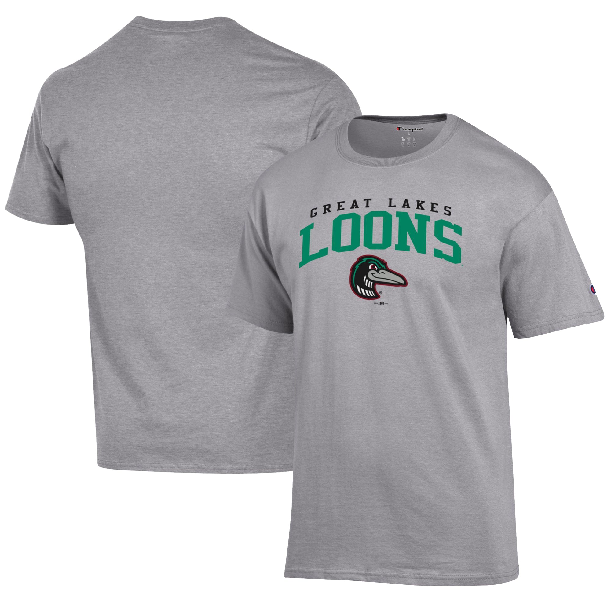 Men's Champion Gray Great Lakes Loons Jersey T-Shirt