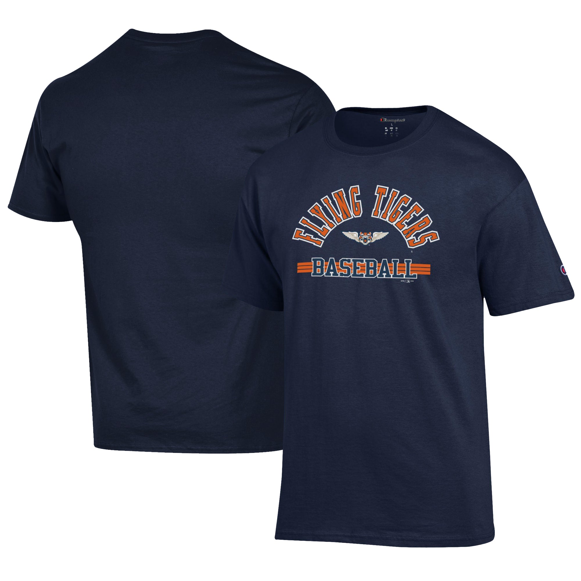 Men's Champion Navy Lakeland Flying Tigers Jersey T-Shirt