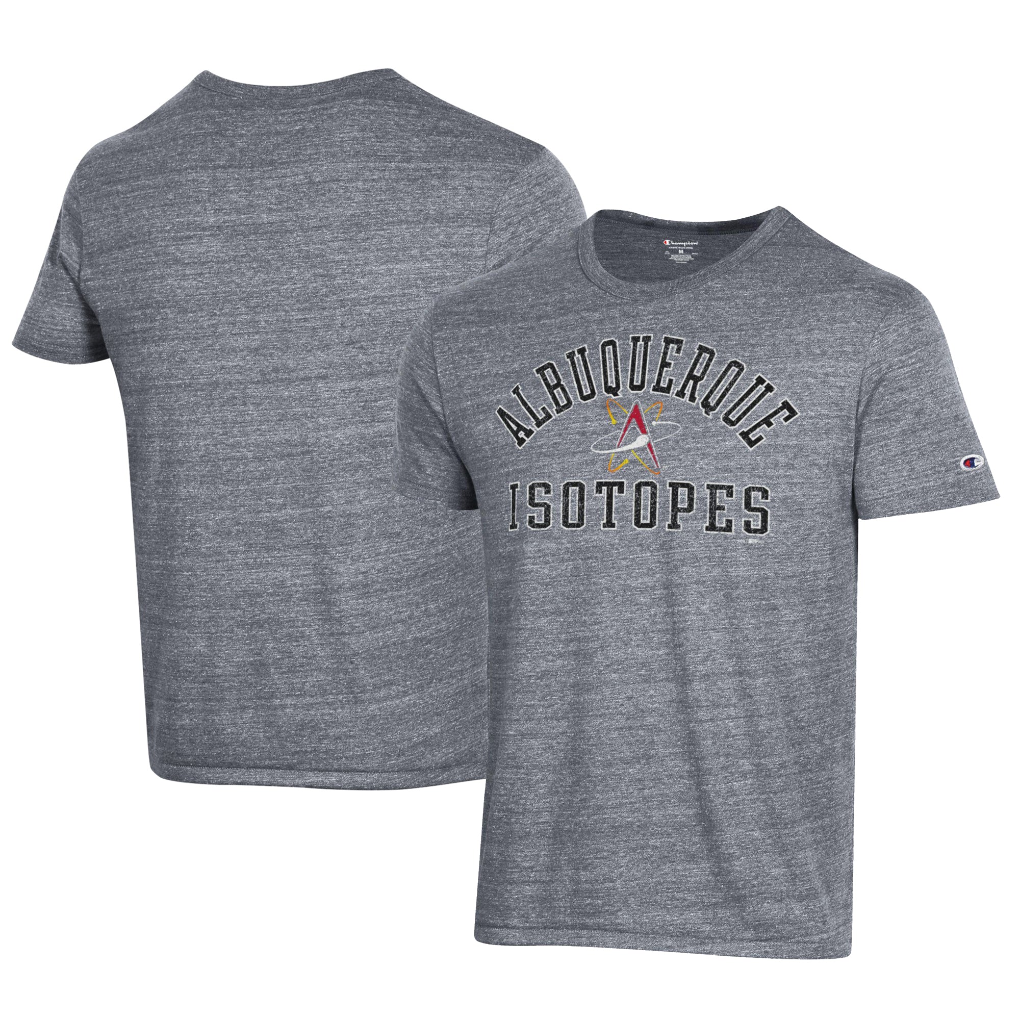 Men's Champion Gray Albuquerque Isotopes Ultimate Tri-Blend T-Shirt