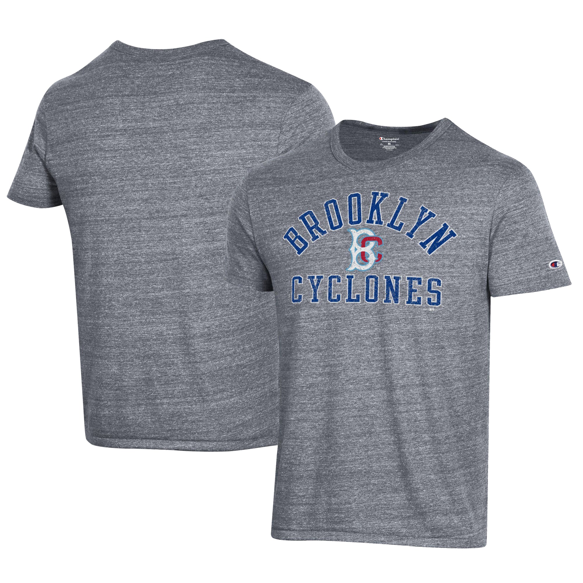 Men's Champion Gray Brooklyn Cyclones Ultimate Tri-Blend T-Shirt