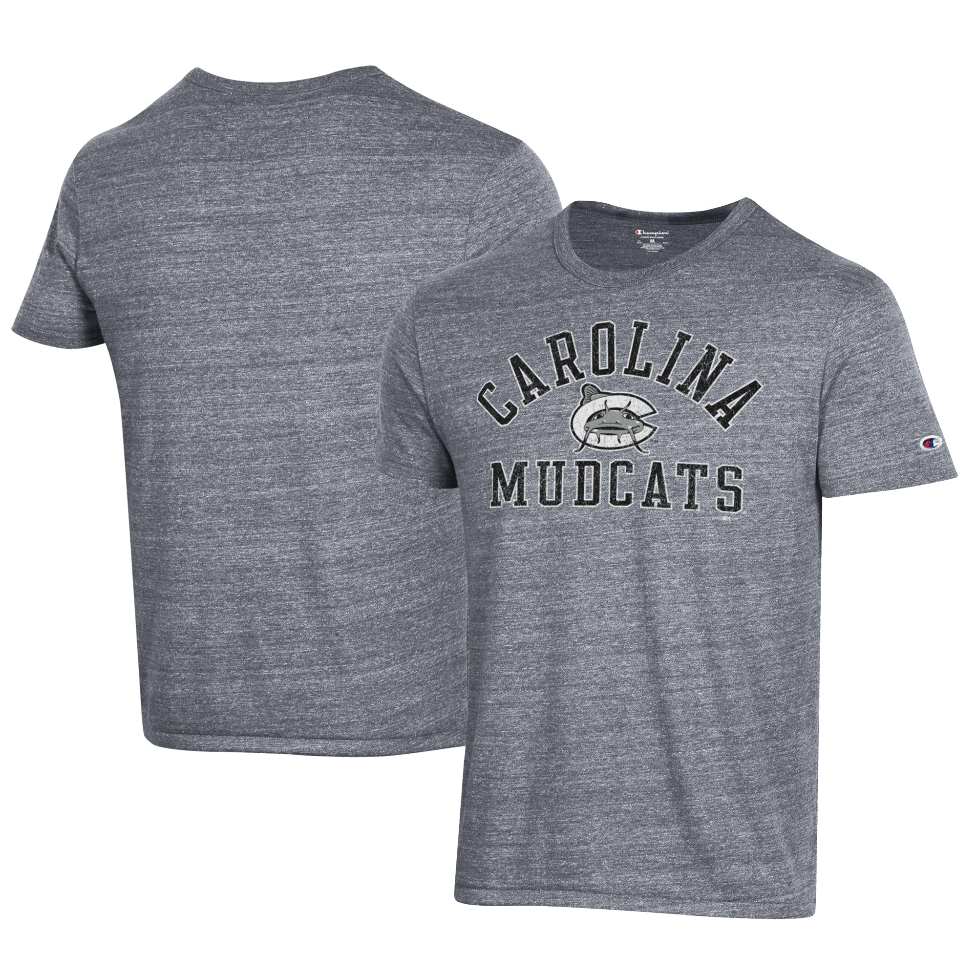 Men's Champion Gray Carolina Mudcats Ultimate Tri-Blend T-Shirt