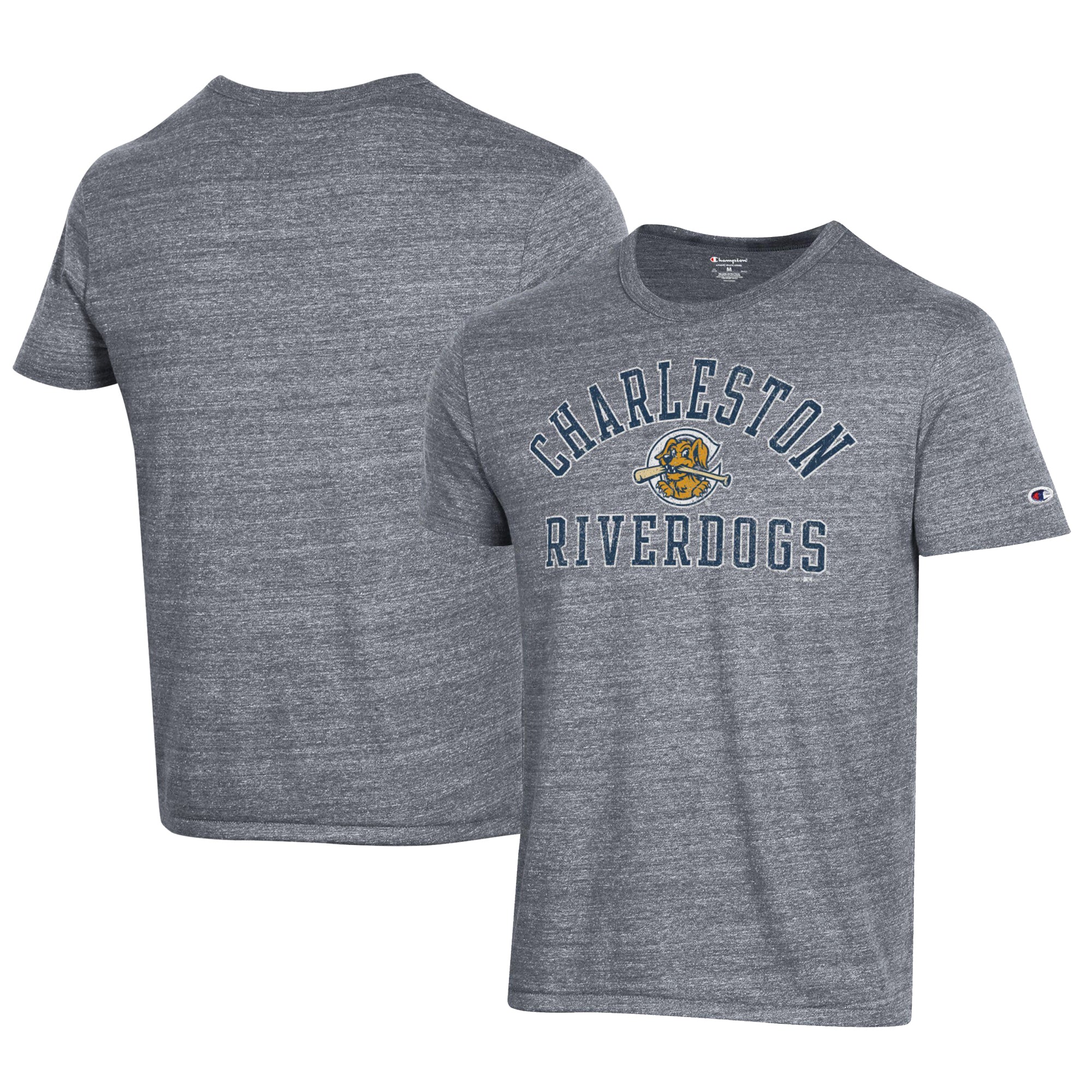 Men's Champion Gray Charleston RiverDogs Ultimate Tri-Blend T-Shirt