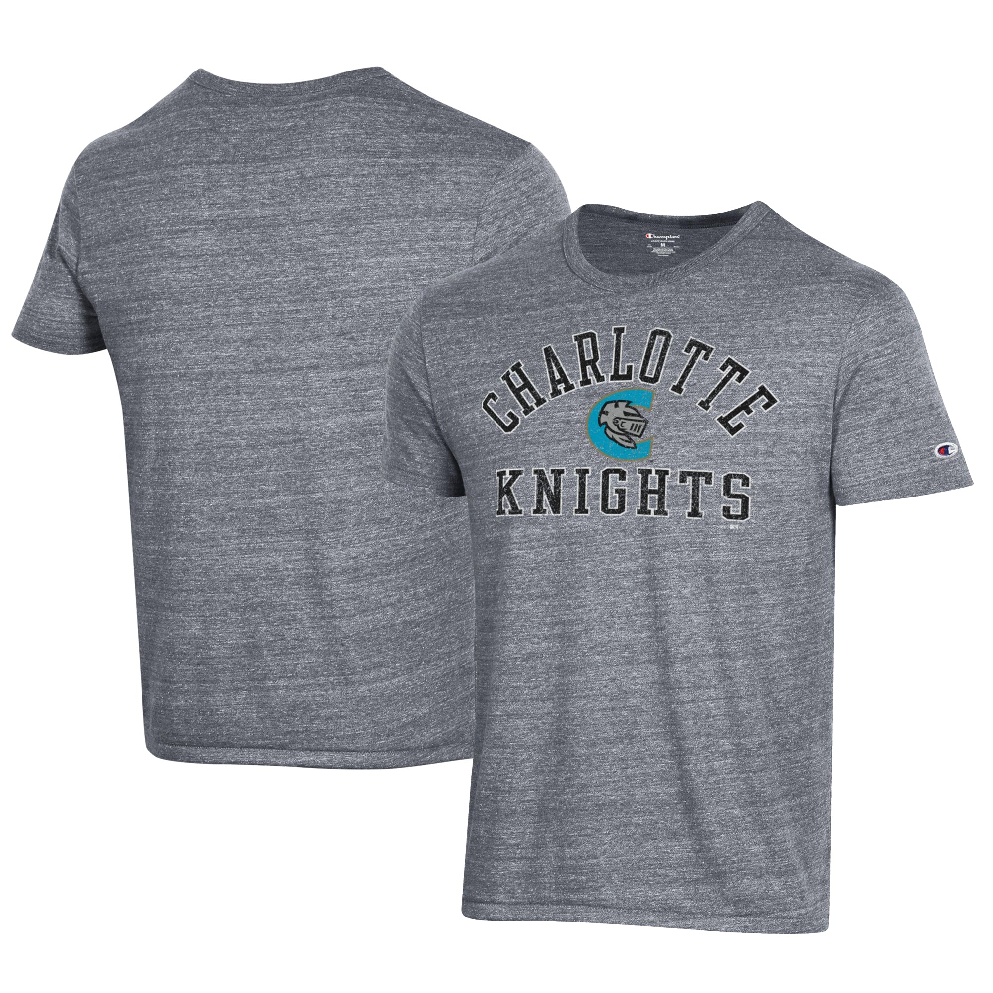 Men's Champion Gray Charlotte Knights Ultimate Tri-Blend T-Shirt