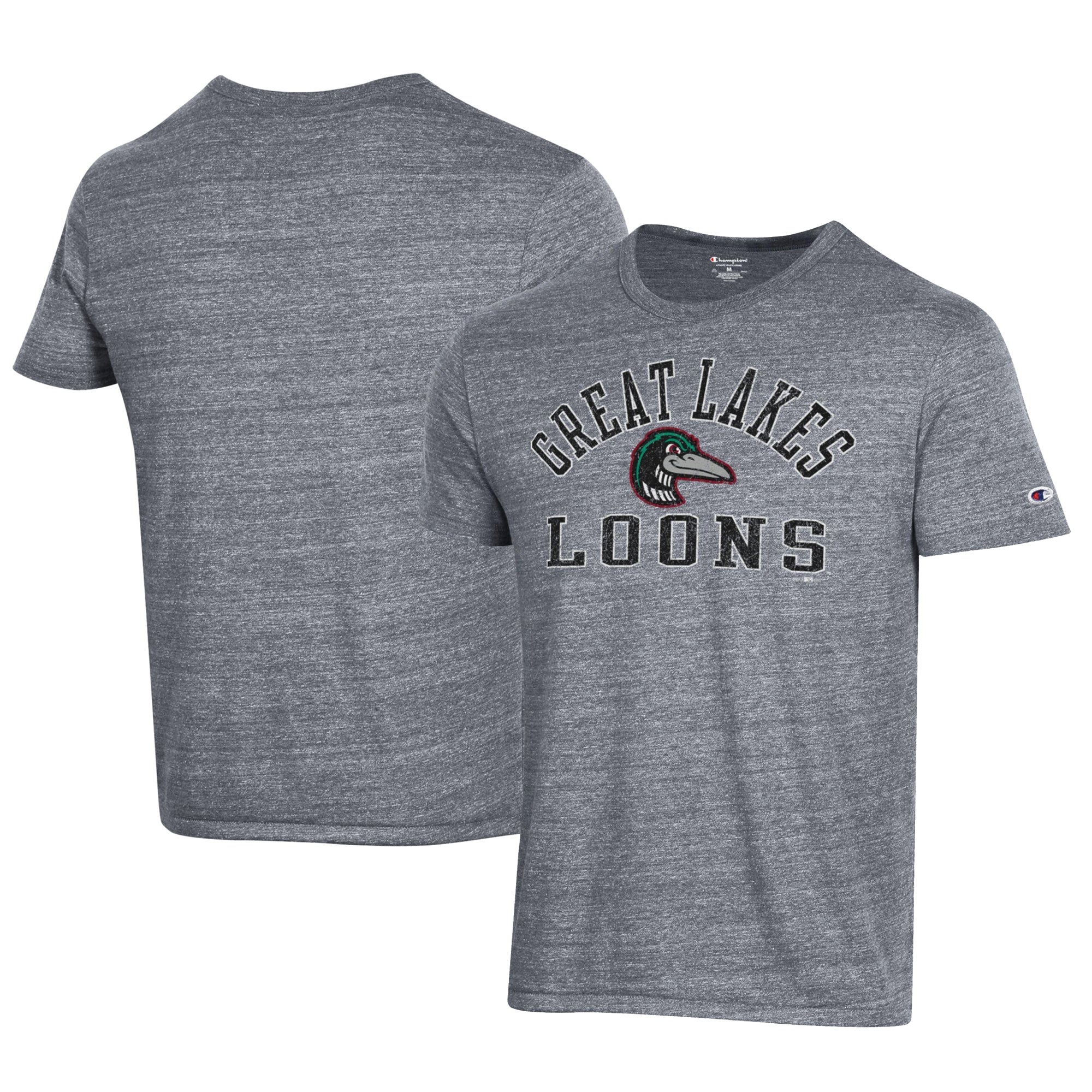Men's Champion Gray Great Lakes Loons Ultimate Tri-Blend T-Shirt