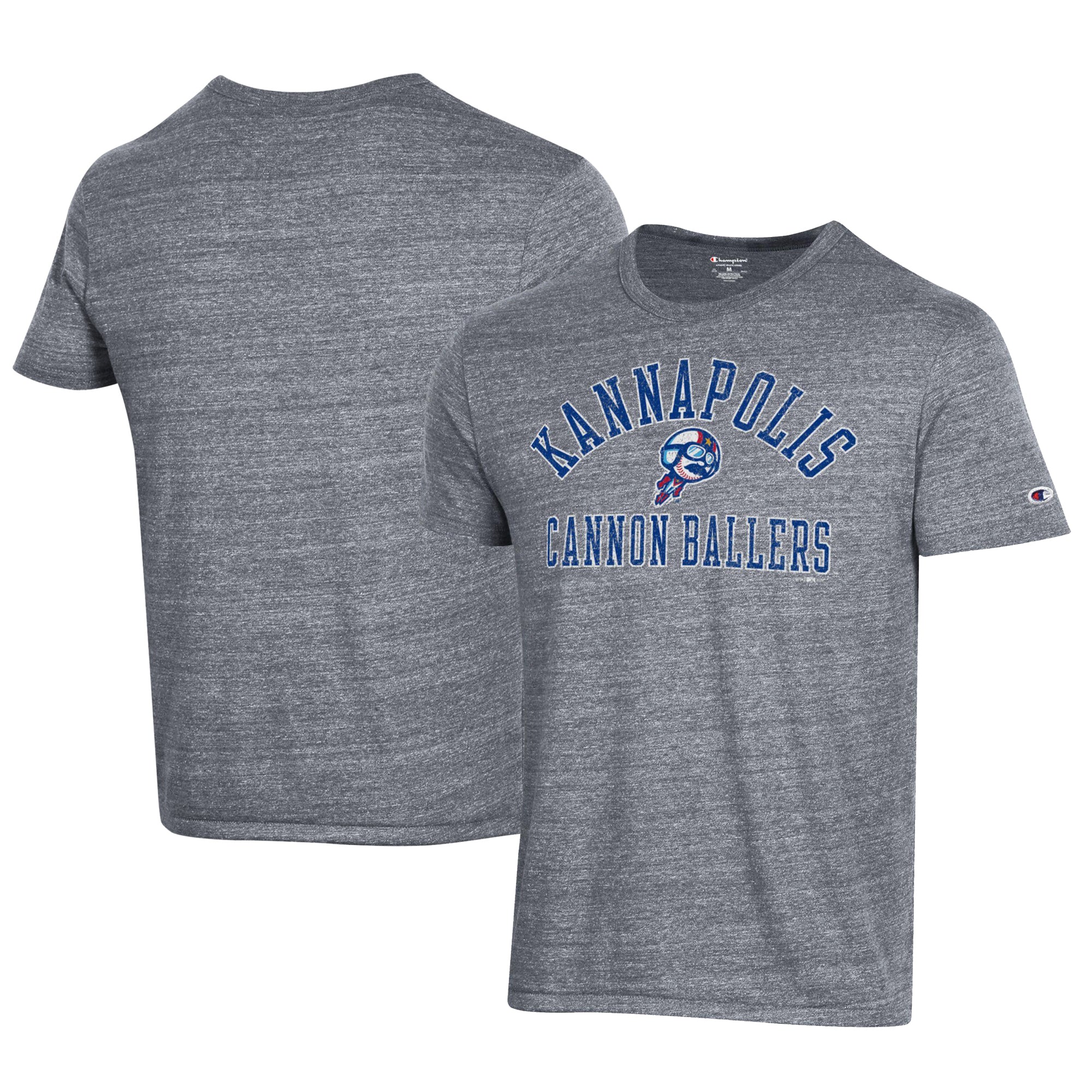 Men's Champion Gray Kannapolis Cannon Ballers Ultimate Tri-Blend T-Shirt