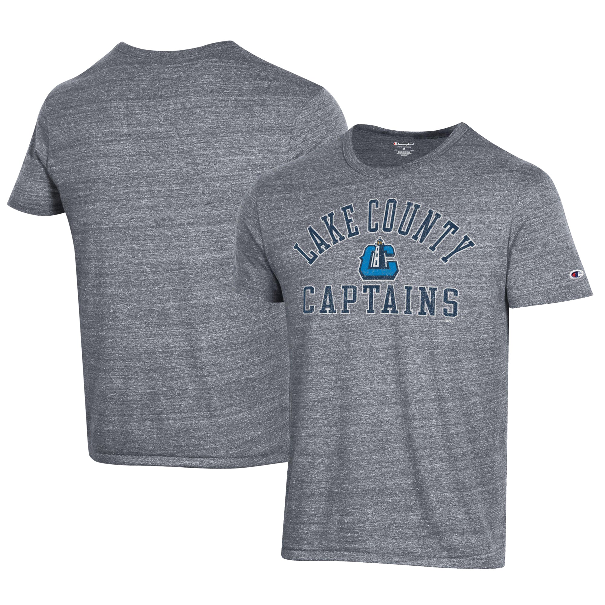 Men's Champion Gray Lake County Captains Ultimate Tri-Blend T-Shirt