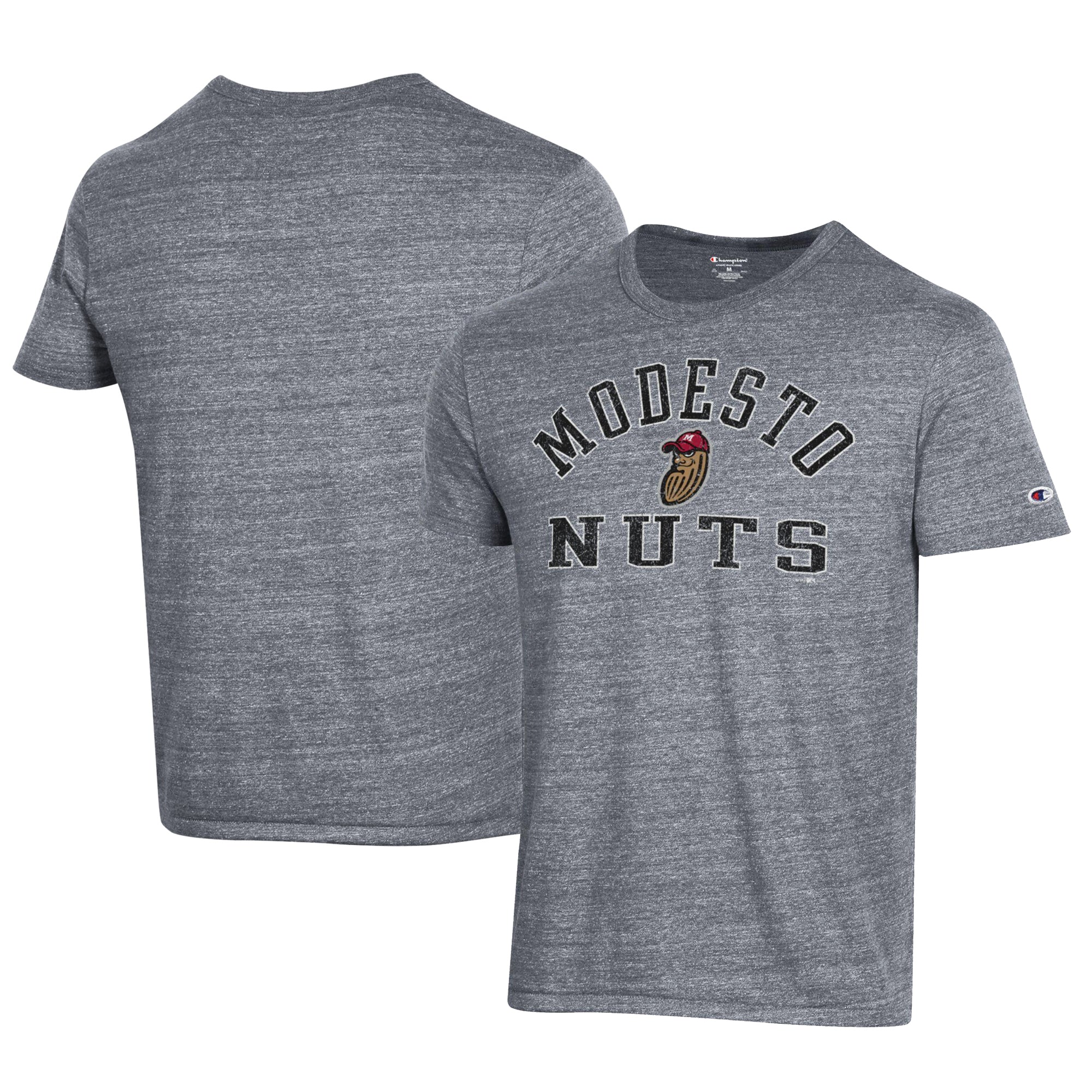 Men's Champion Gray Modesto Nuts Ultimate Tri-Blend T-Shirt