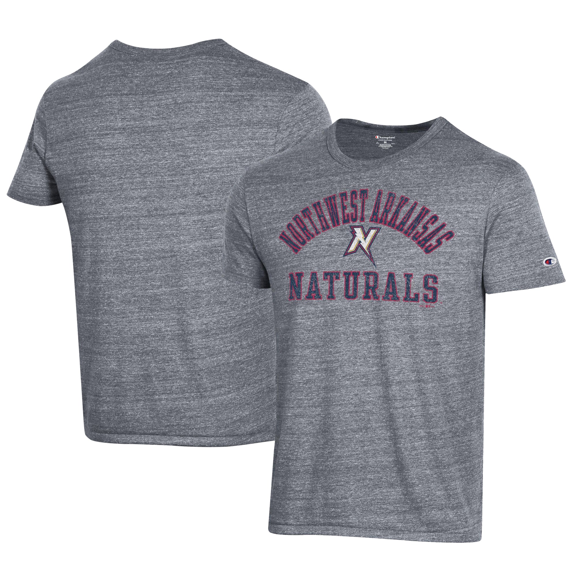 Men's Champion Gray Northwest Arkansas Naturals Ultimate Tri-Blend T-Shirt