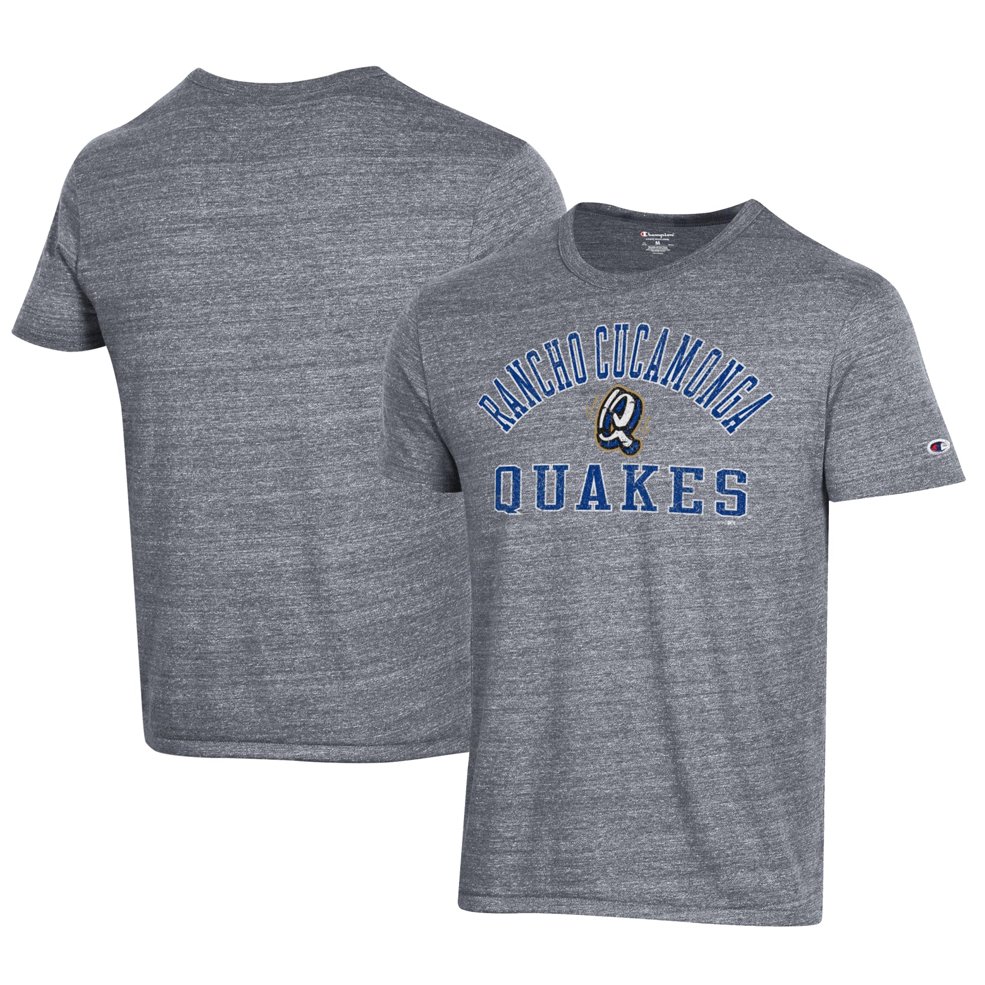Men's Champion Gray Rancho Cucamonga Quakes Ultimate Tri-Blend T-Shirt