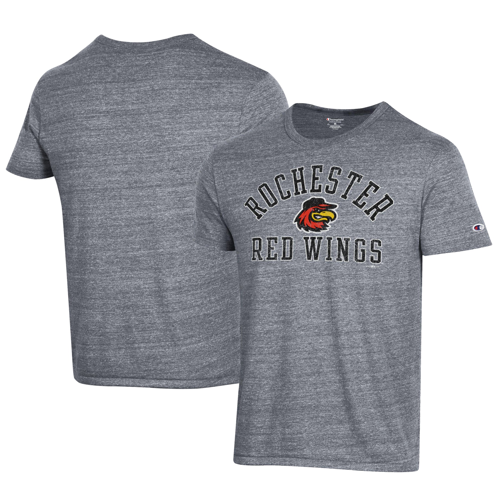 Men's Champion Gray Rochester Red Wings Ultimate Tri-Blend T-Shirt