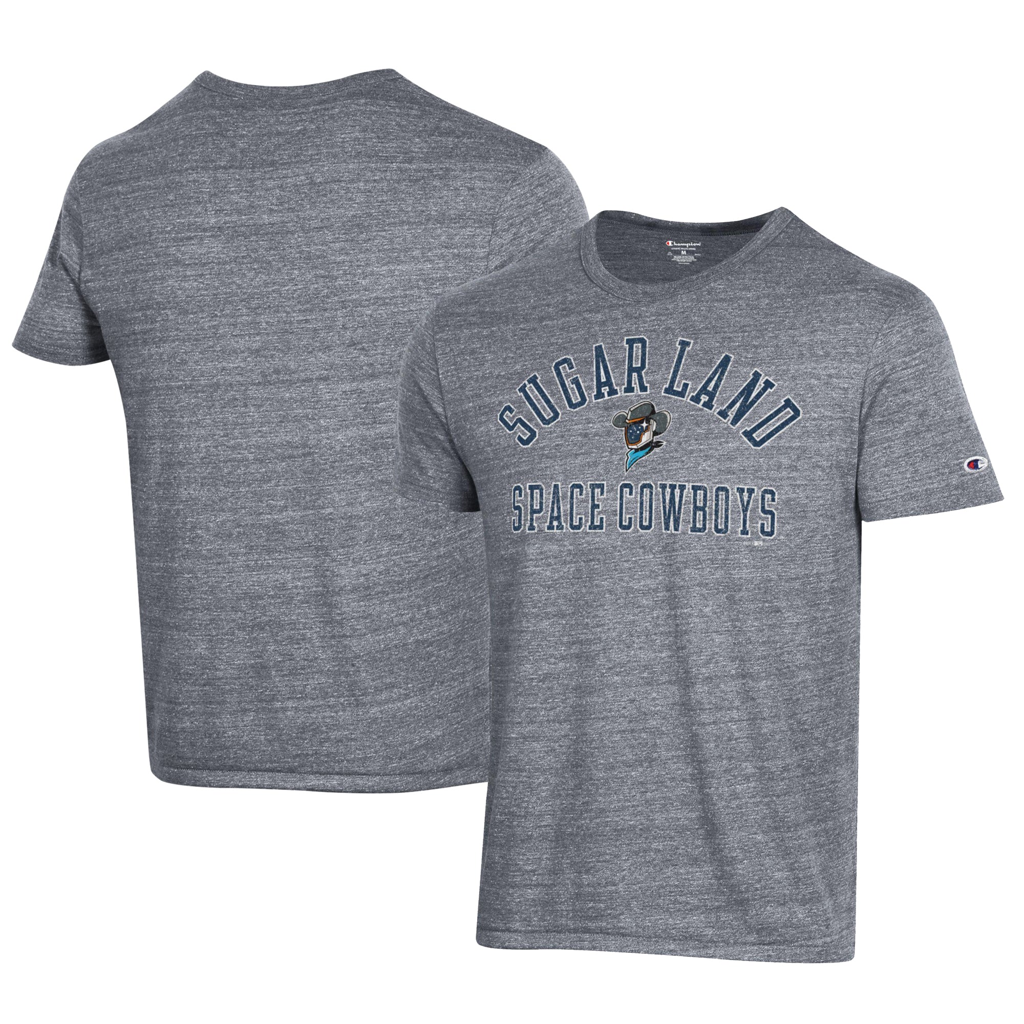 Men's Champion Gray Sugar Land Space Cowboys Ultimate Tri-Blend T-Shirt