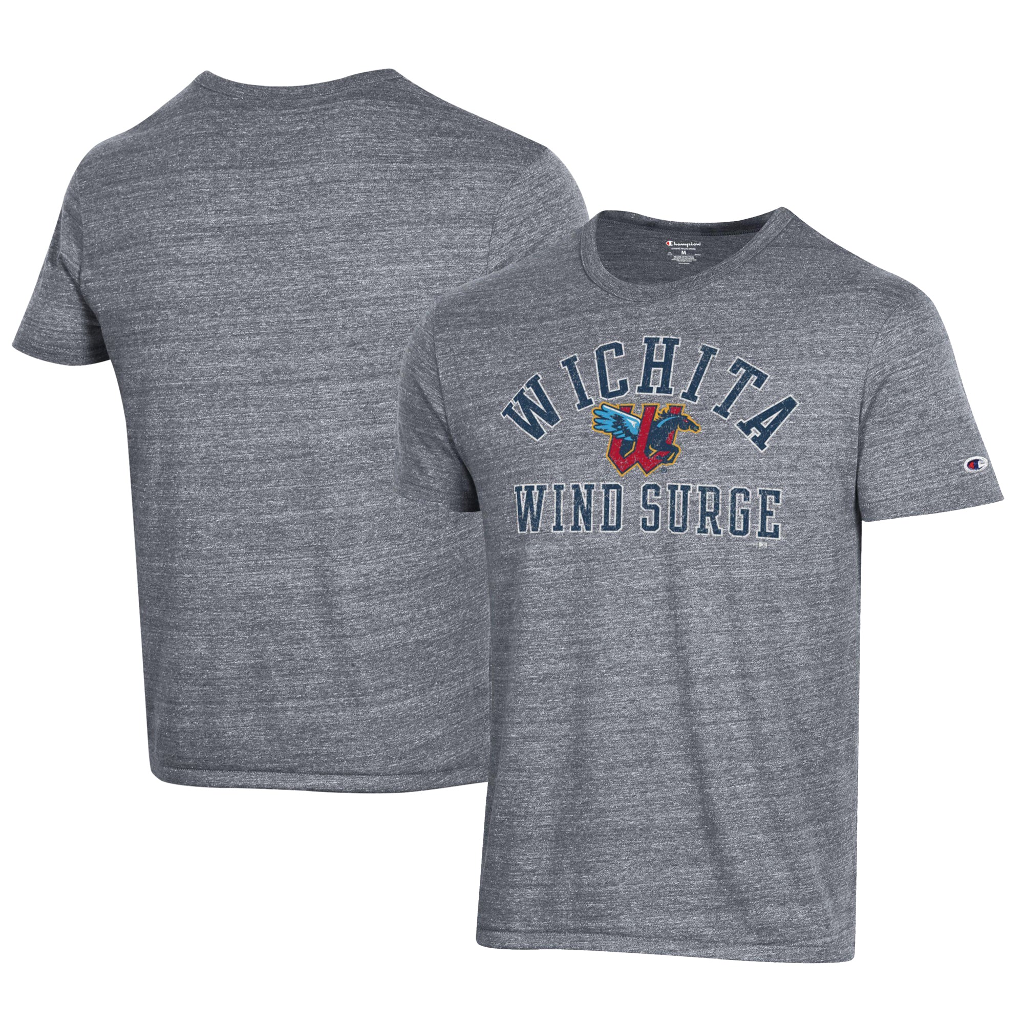 Men's Champion Gray Wichita Wind Surge Ultimate Tri-Blend T-Shirt