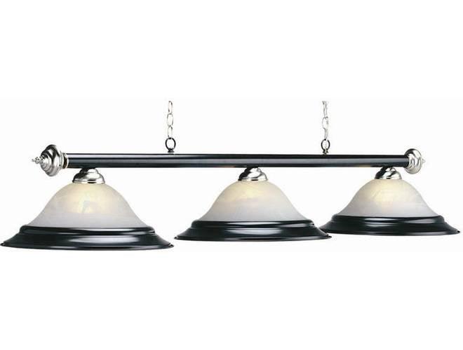 Ram Gameroom Products Metal Trim Pool Table Light - Matte Black With Stainless