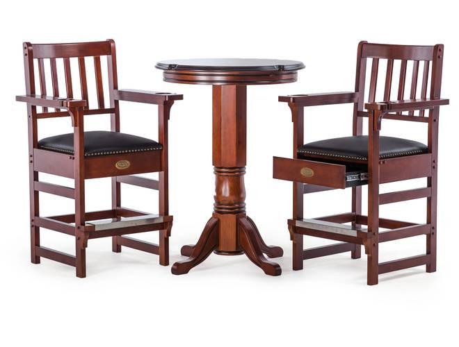 Spencer Marston Pub Deluxe Plus Table and 2-Chair Set - Pecan