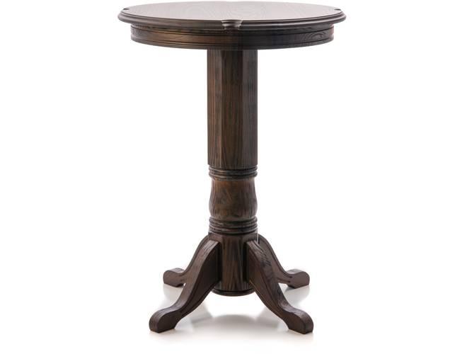 Spencer Marston Round Pub Table - Barnwood Walnut