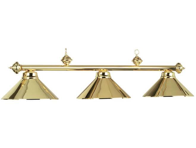 Ram Gameroom Products Metallic 3-Lamp Bar Pool Table Light - Polished Brass
