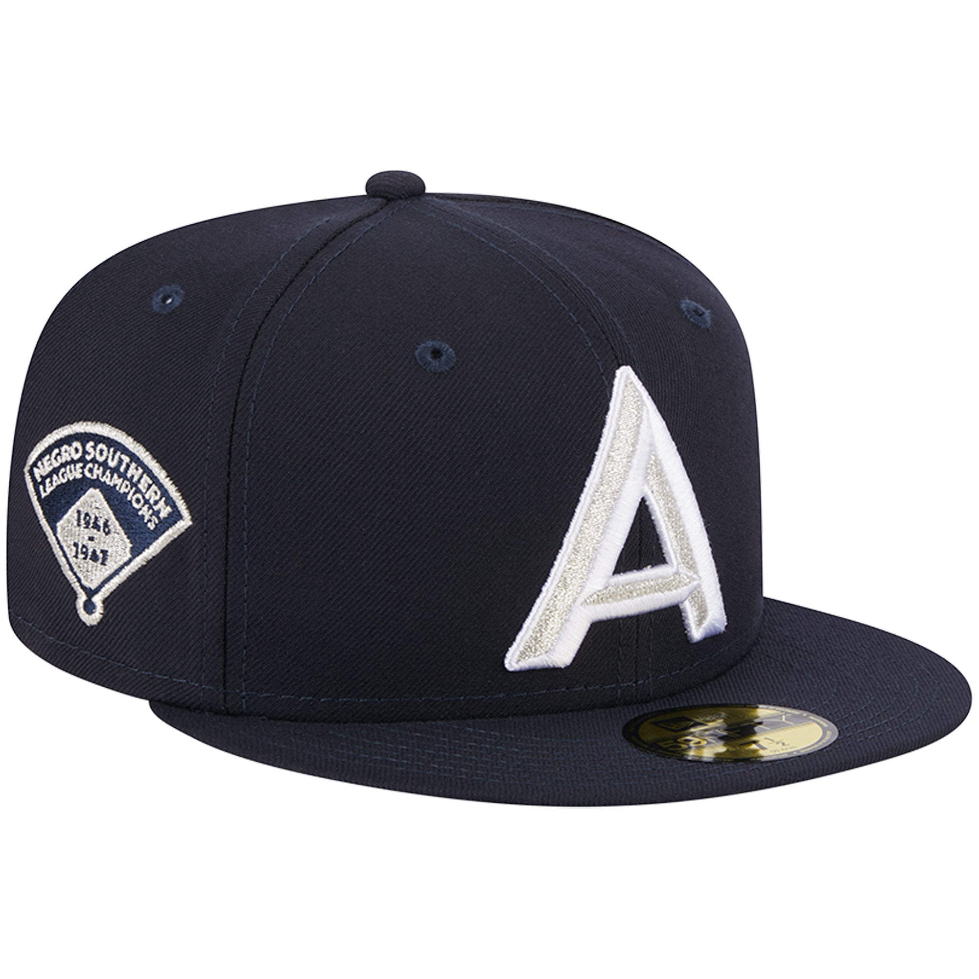 Men's New Era Navy Asheville Tourists Theme Nights Asheville Blues  59FIFTY Fitted Hat