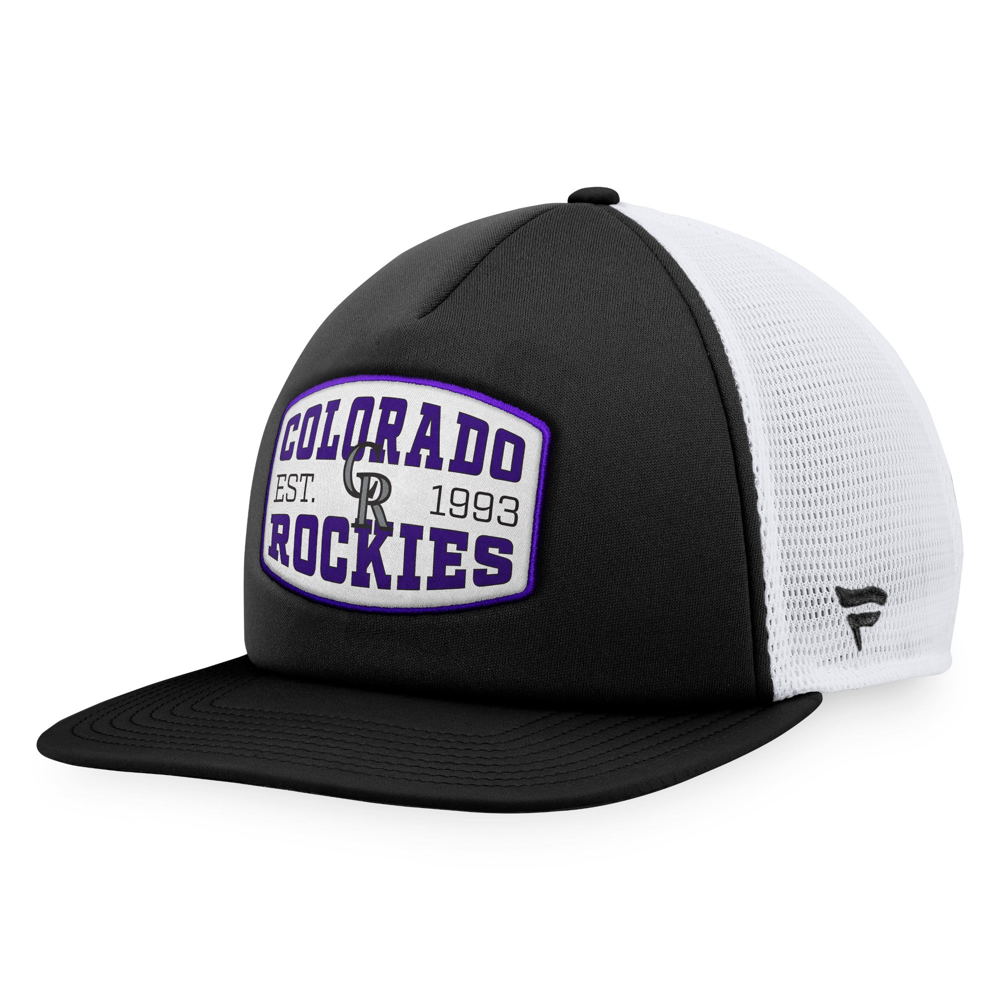 Men's Fanatics  Black Colorado Rockies Foam Front Patch Trucker Snapback Hat