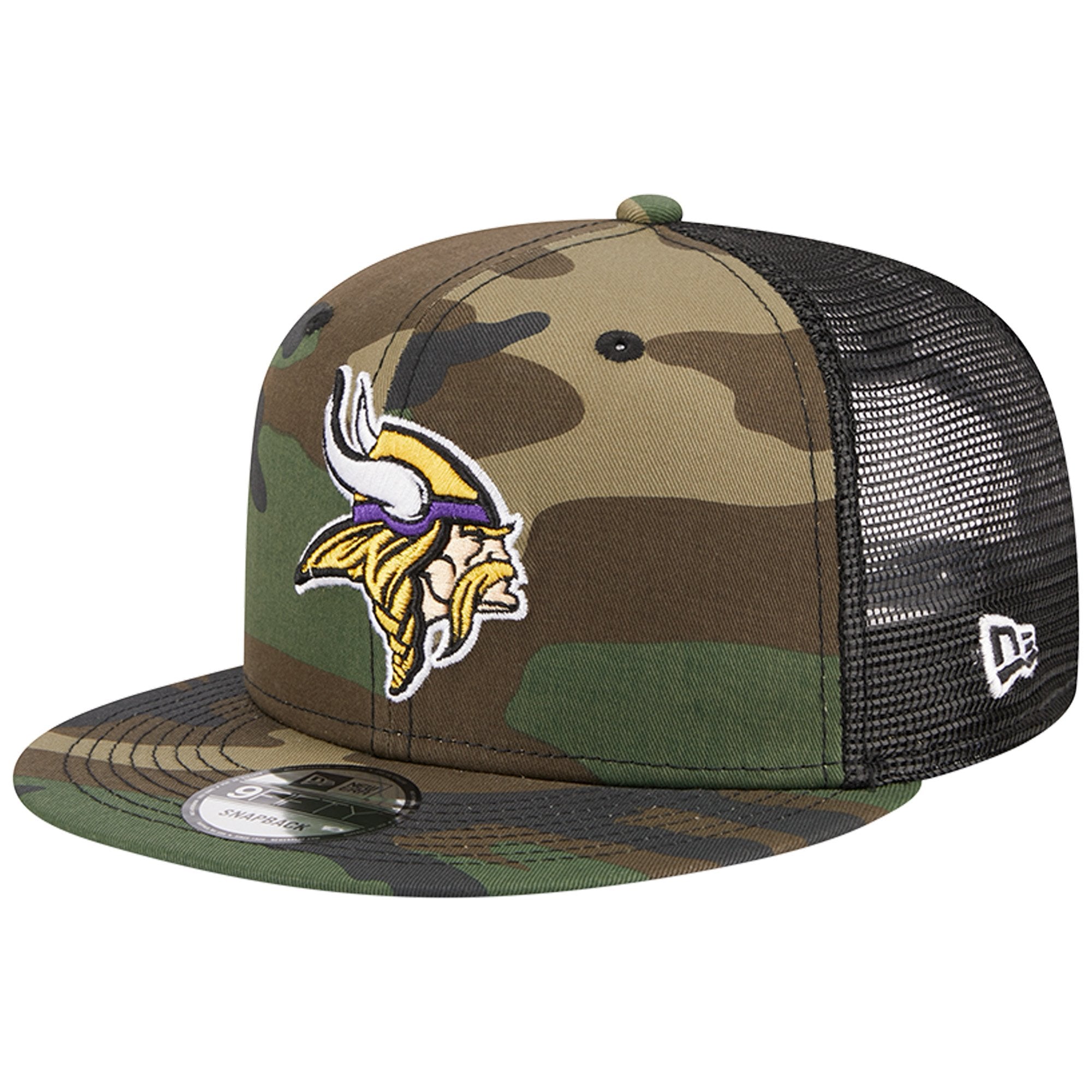 Men's New Era Camo Minnesota Vikings  Main Trucker 9FIFTY Snapback Hat