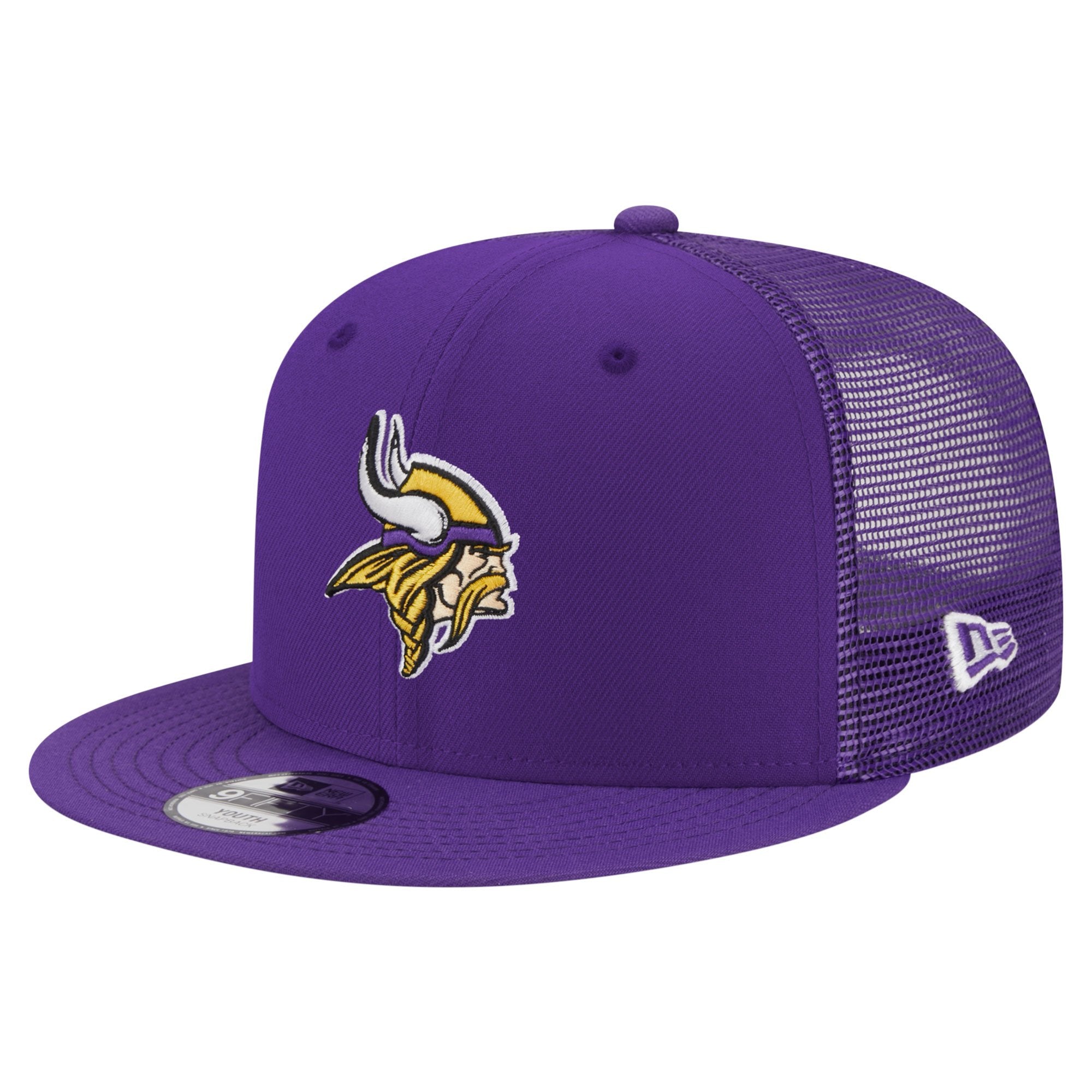 Youth New Era Purple Minnesota Vikings  Main Trucker 9FIFTY Snapback Hat