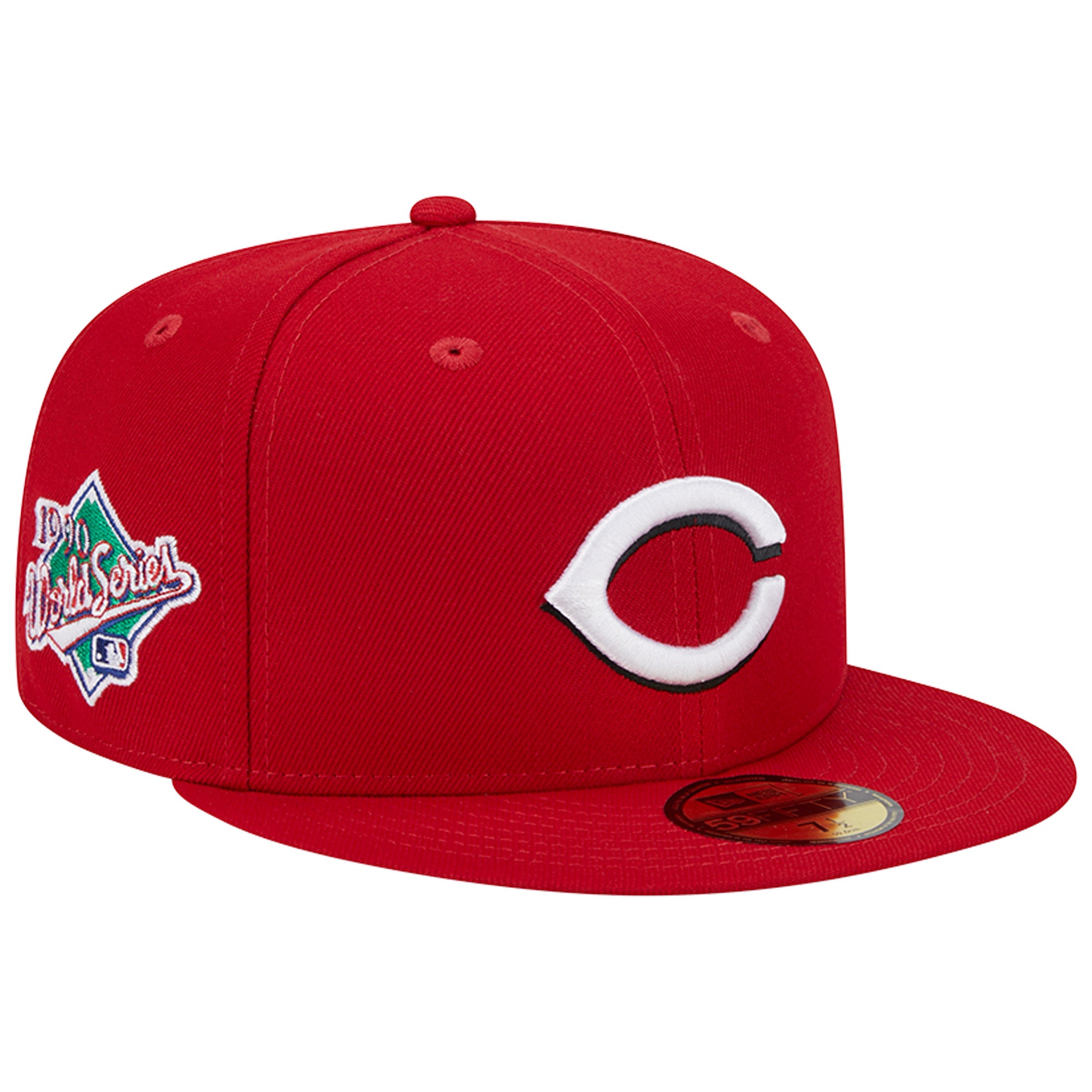 Men's New Era Red Cincinnati Reds  1990 World Series Team Color 59FIFTY Fitted Hat