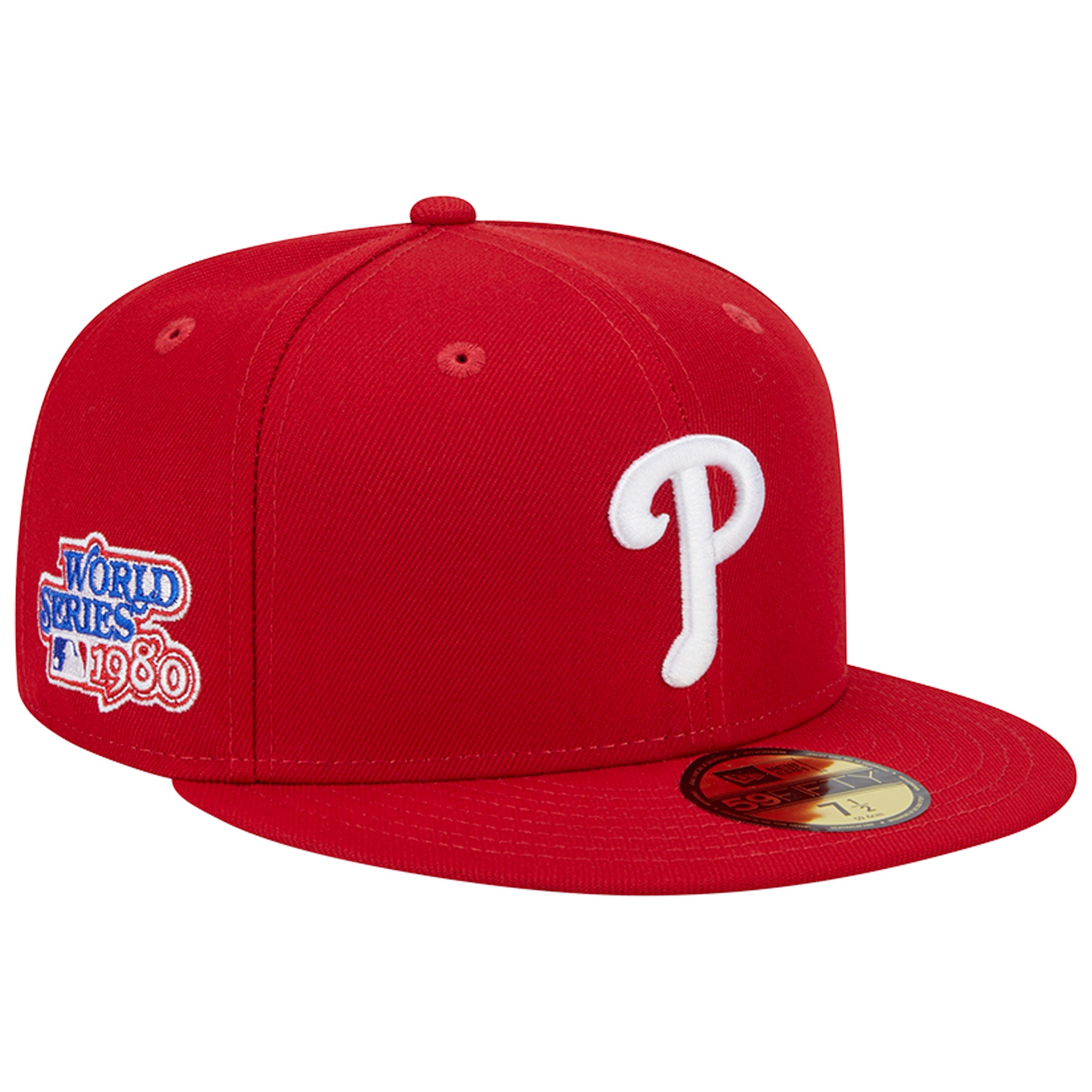 Men's New Era Red Philadelphia Phillies  1980 World Series Team Color 59FIFTY Fitted Hat