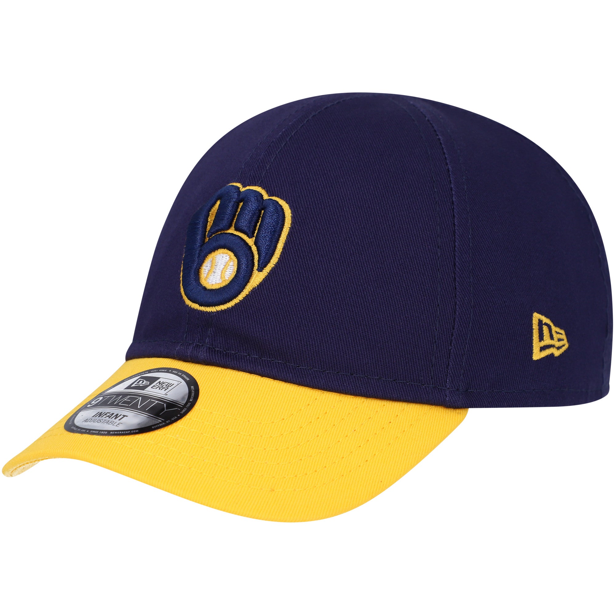 Infant New Era Navy Milwaukee Brewers Team Color My First 9TWENTY Flex Hat