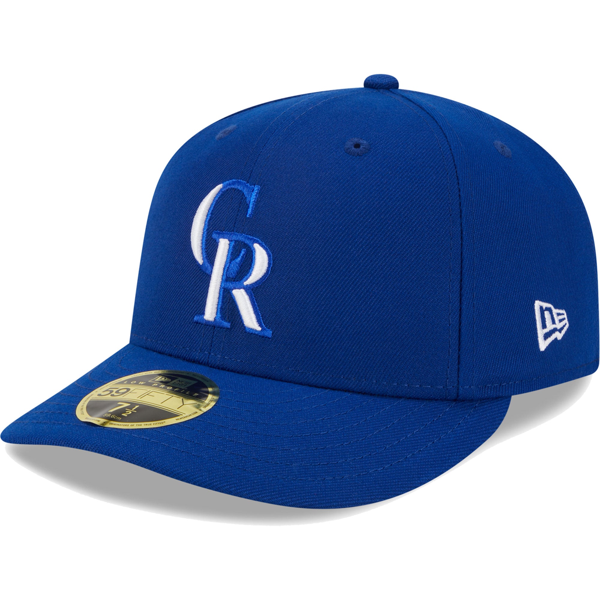 Men's New Era  Royal Colorado Rockies White Logo Low Profile 59FIFTY Fitted Hat
