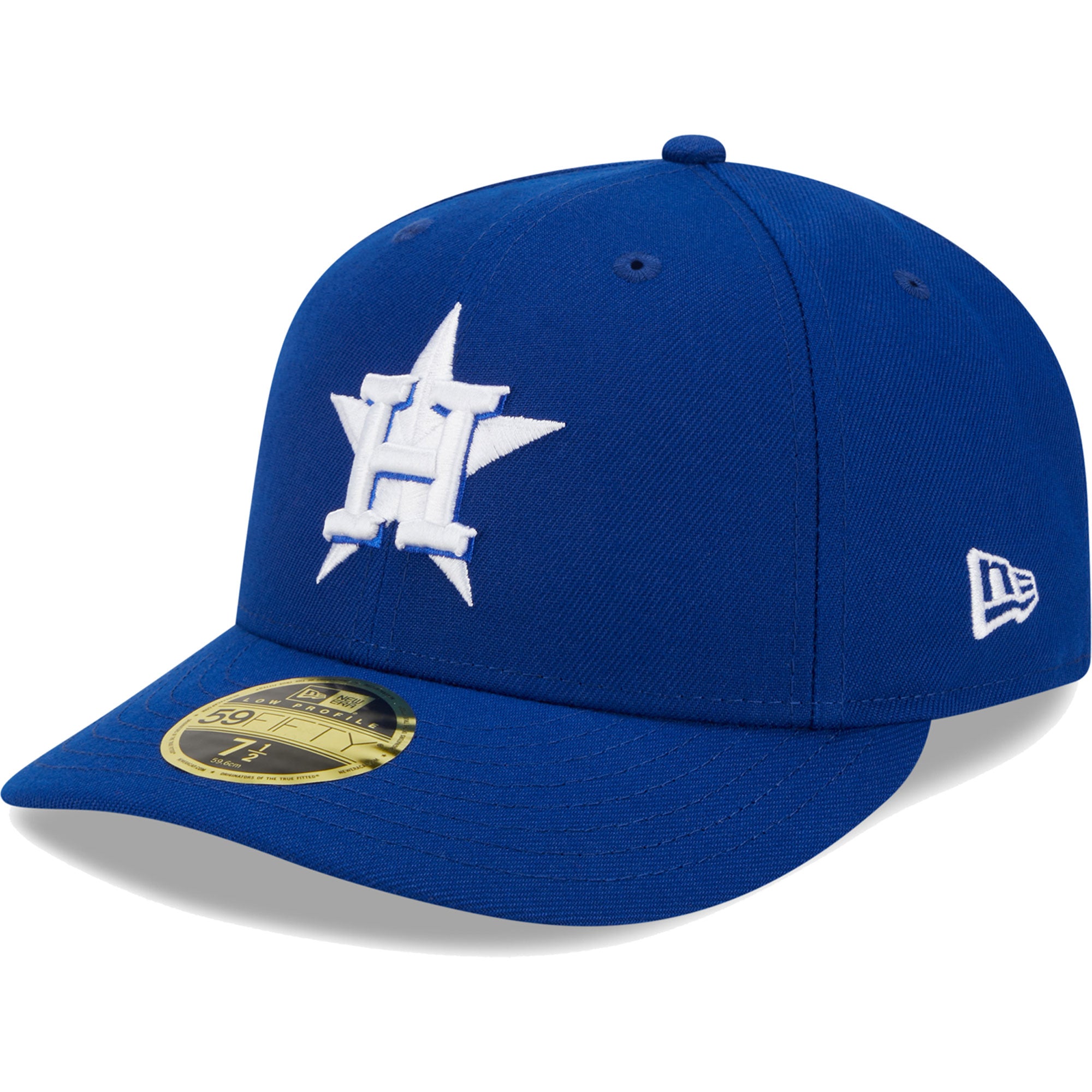 Men's New Era  Royal Houston Astros White Logo Low Profile 59FIFTY Fitted Hat
