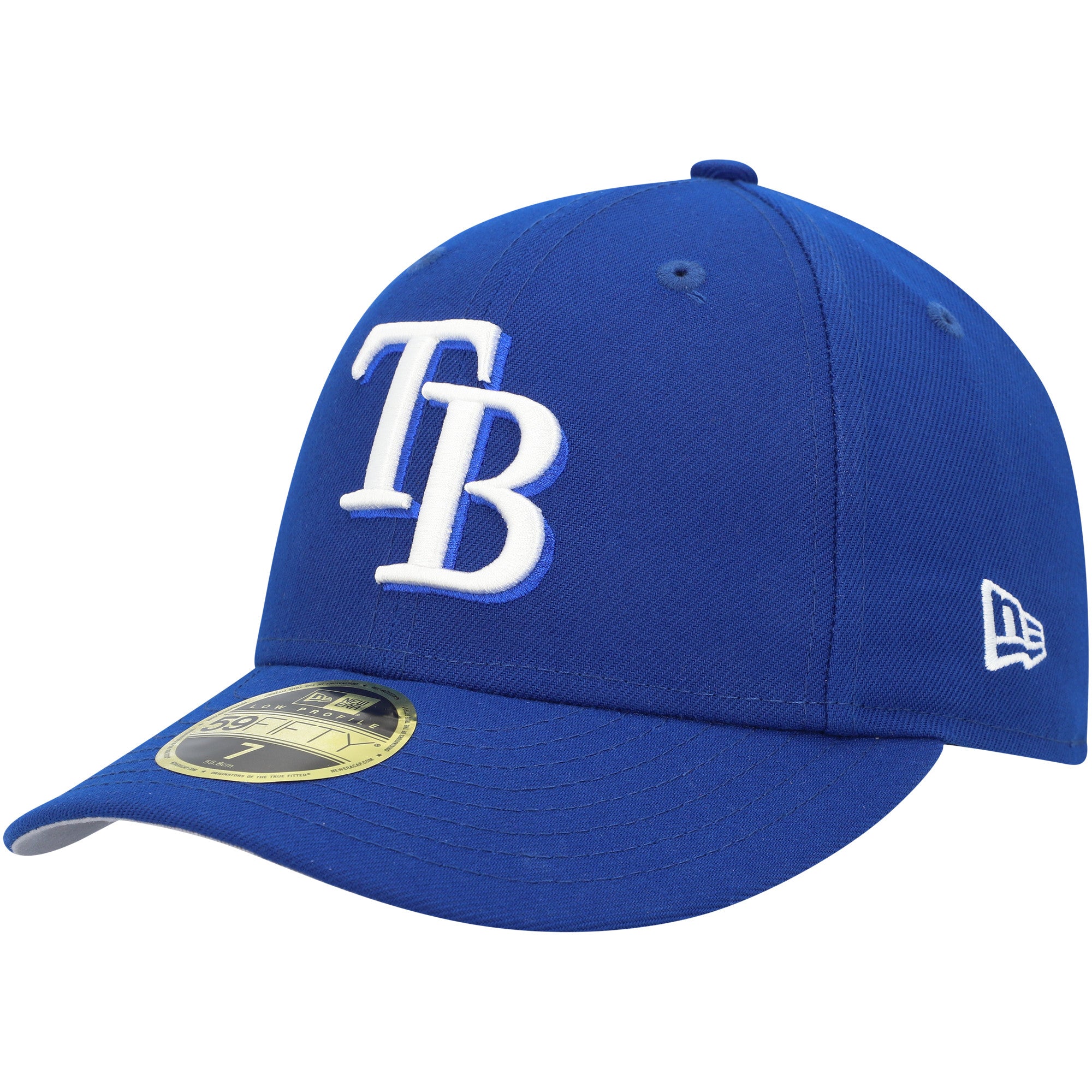 Men's New Era  Royal Tampa Bay Rays White Logo Low Profile 59FIFTY Fitted Hat