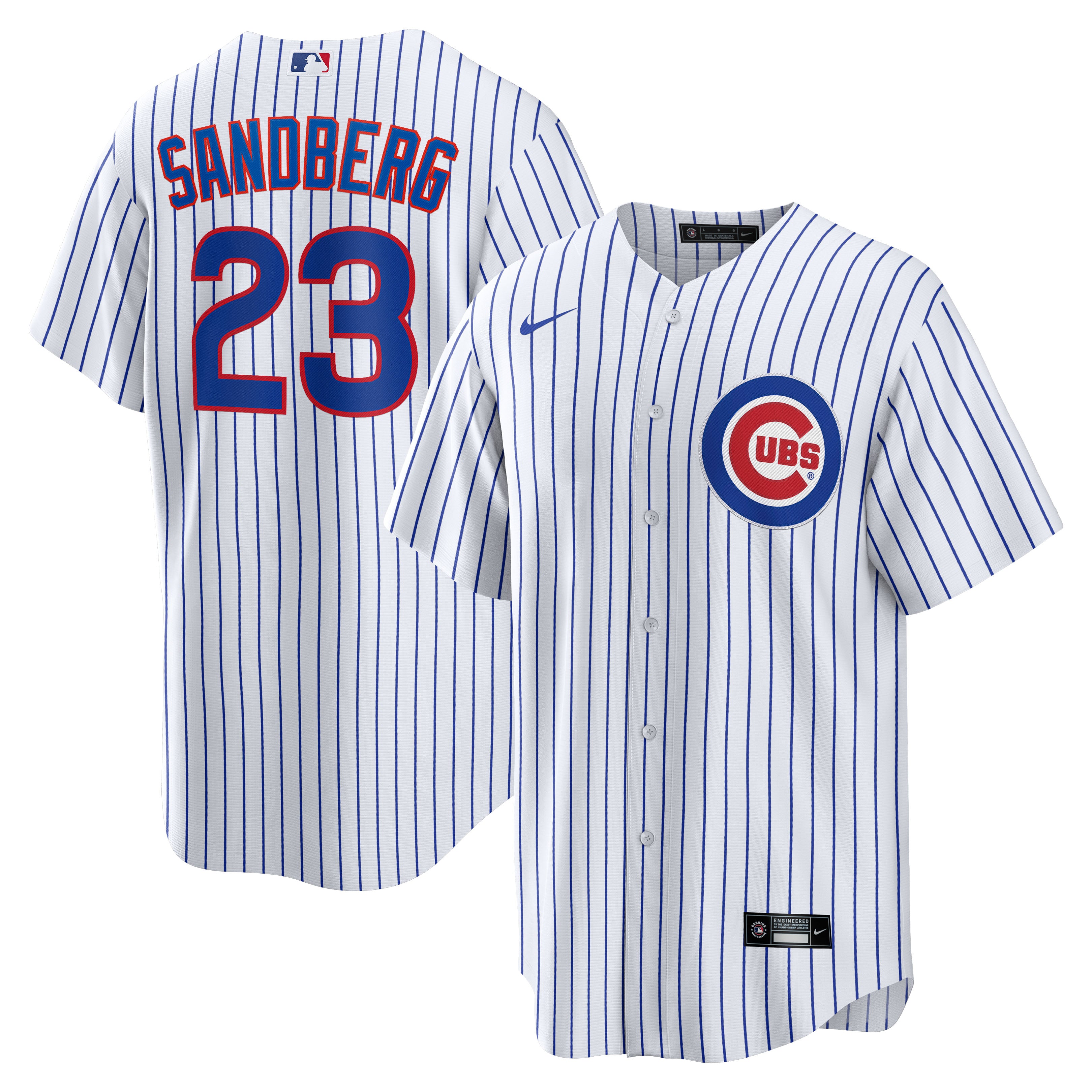 Men's Nike Ryne Sandberg White Chicago Cubs Home Retired Player Replica Jersey