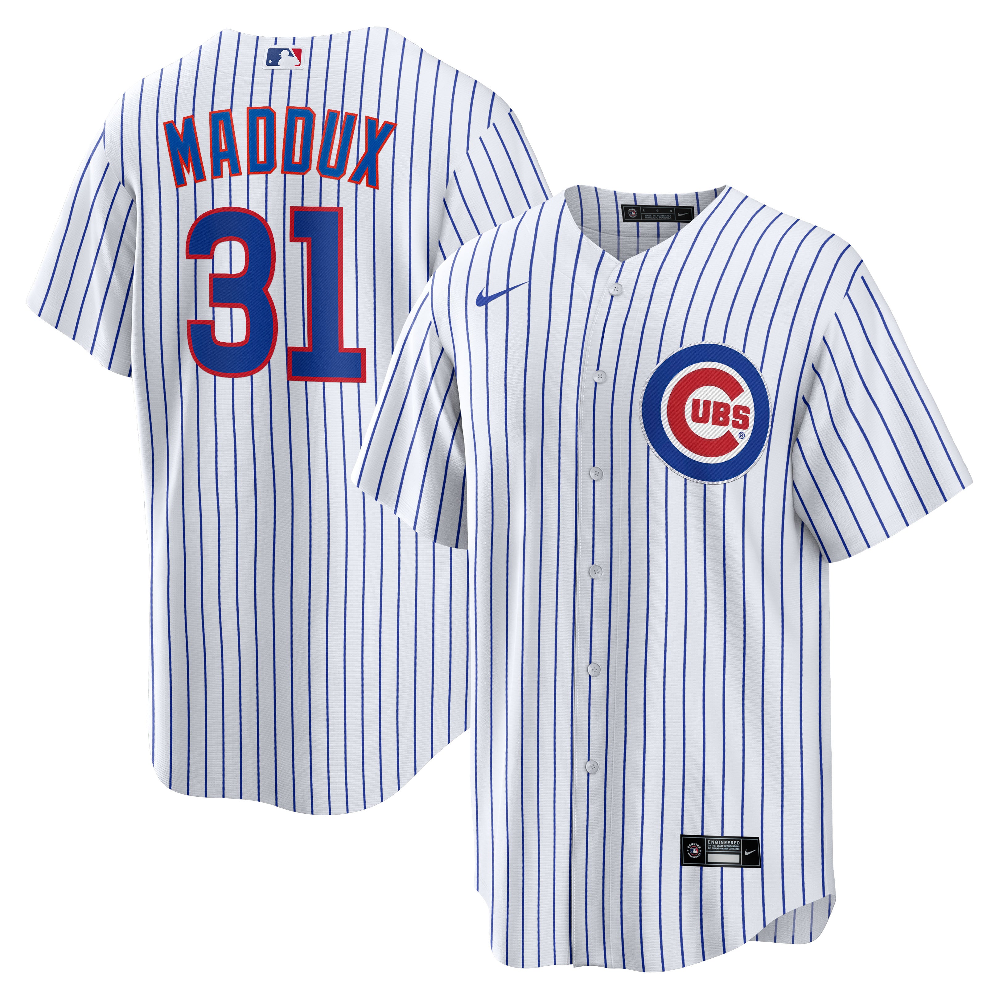 Men's Nike Greg Maddux White Chicago Cubs Home Retired Player Replica Jersey