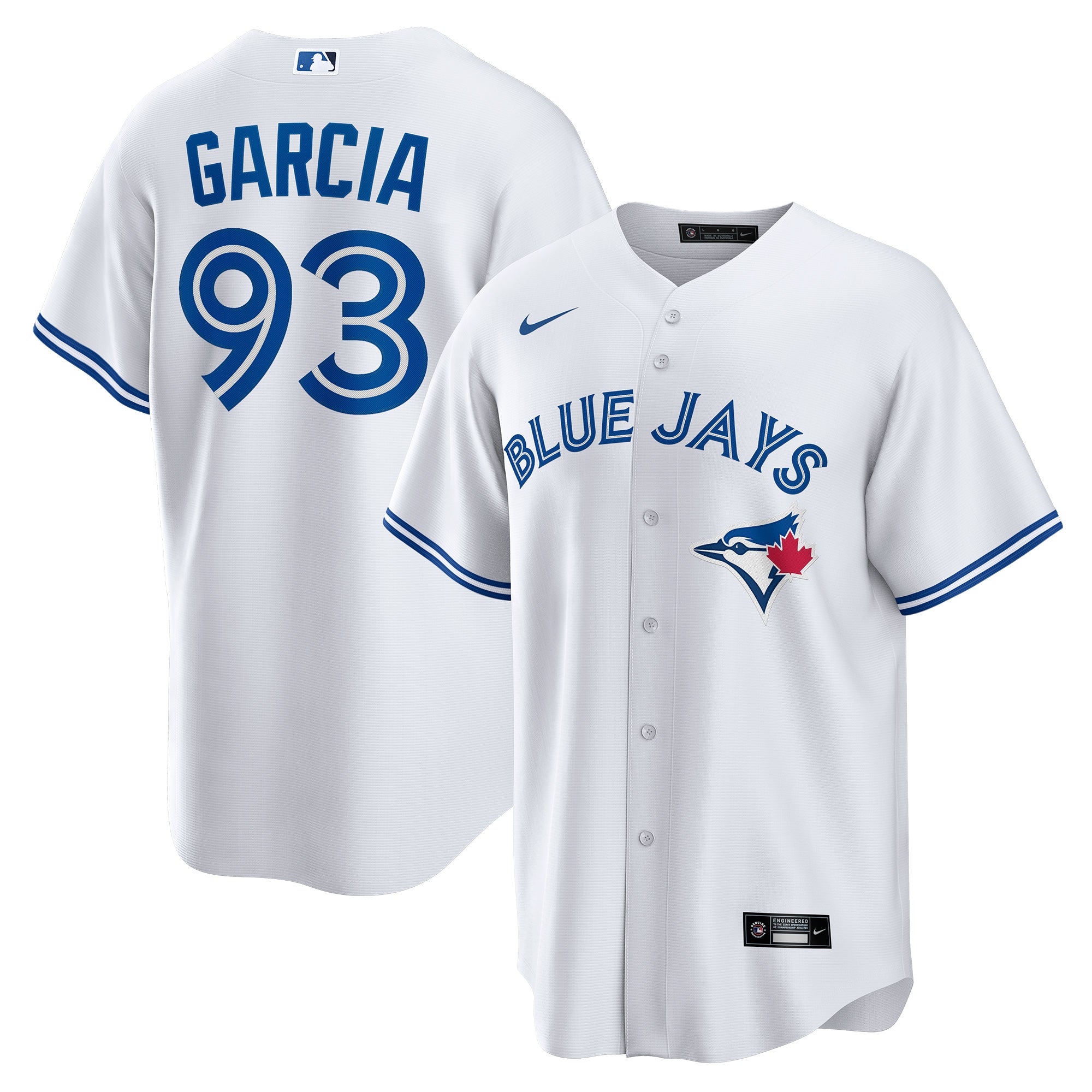 Men's Nike Yimi Garcia White Toronto Blue Jays Home  Replica Player Jersey