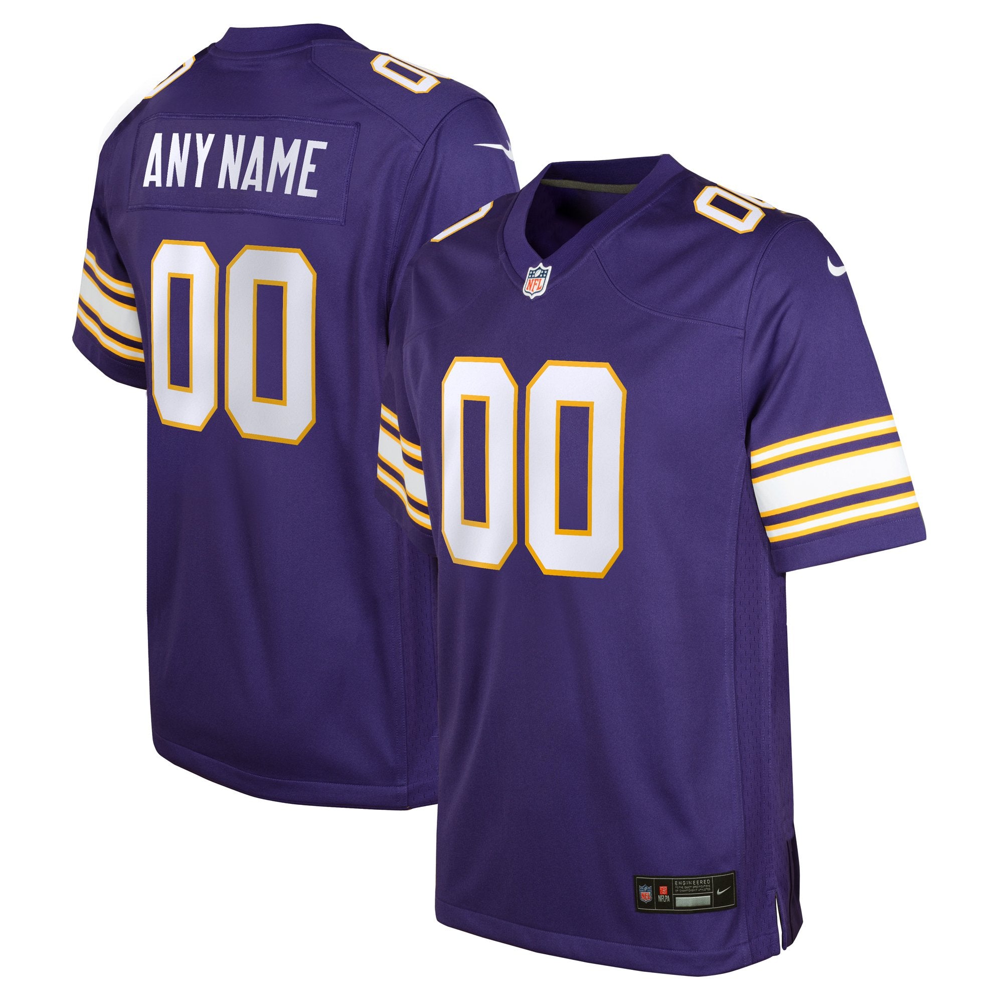 Youth Nike Purple Minnesota Vikings Classic Custom Game Jersey