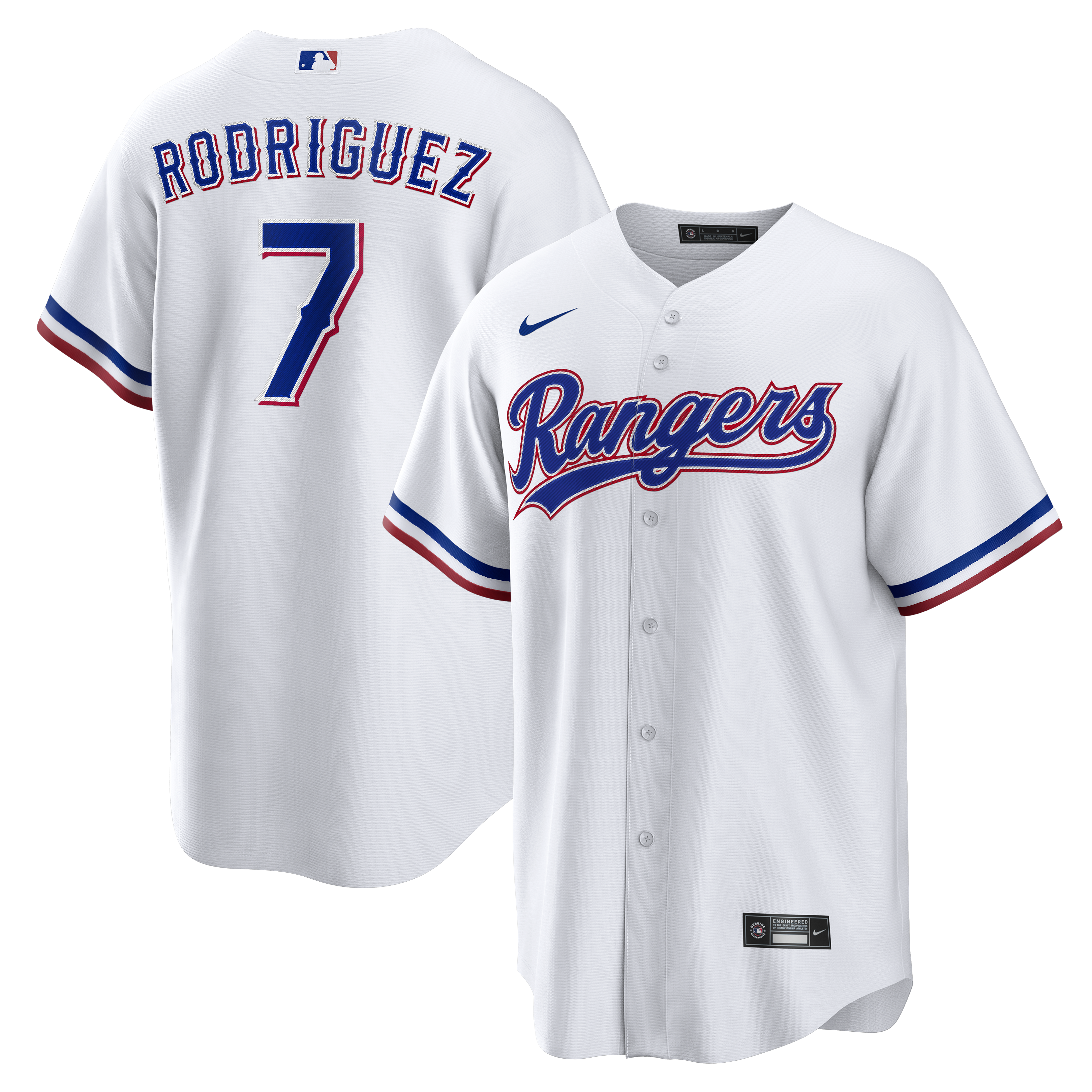 Men's Nike Ivan Rodriguez White Texas Rangers Home Retired Player Replica Jersey