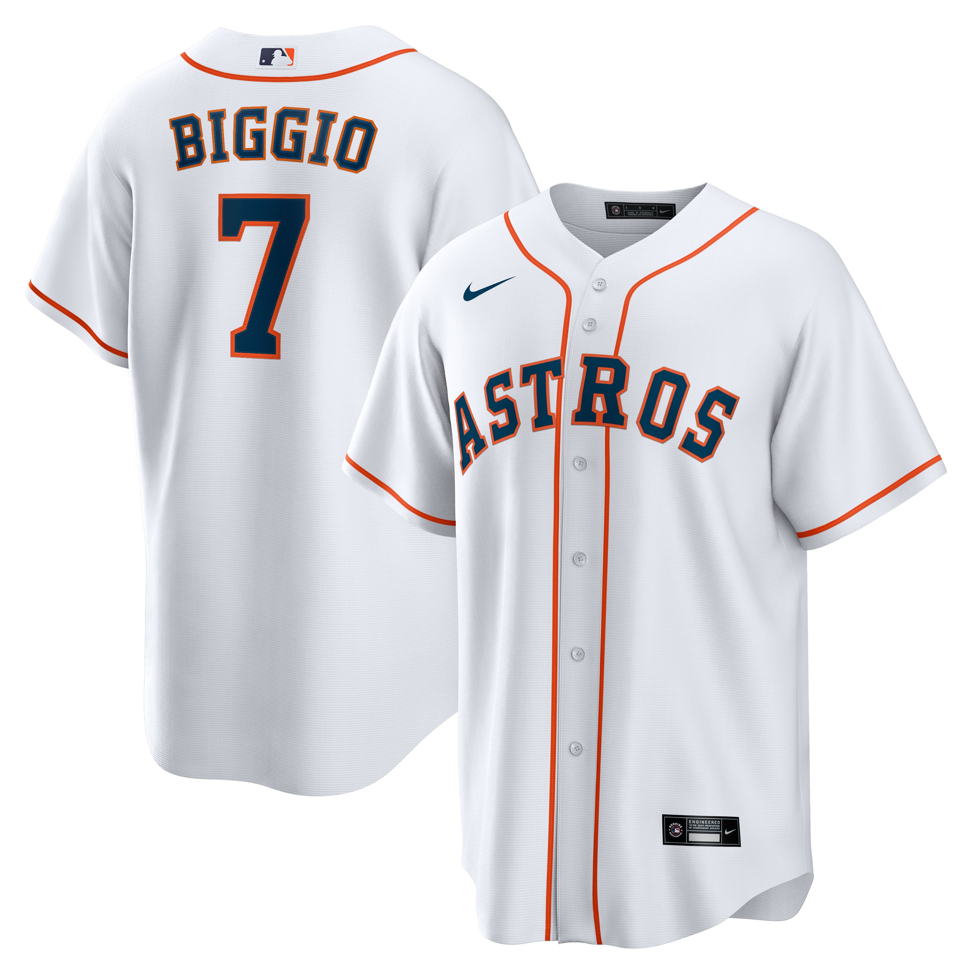 Men's Nike Craig Biggio White Houston Astros Home Retired Player Replica Jersey