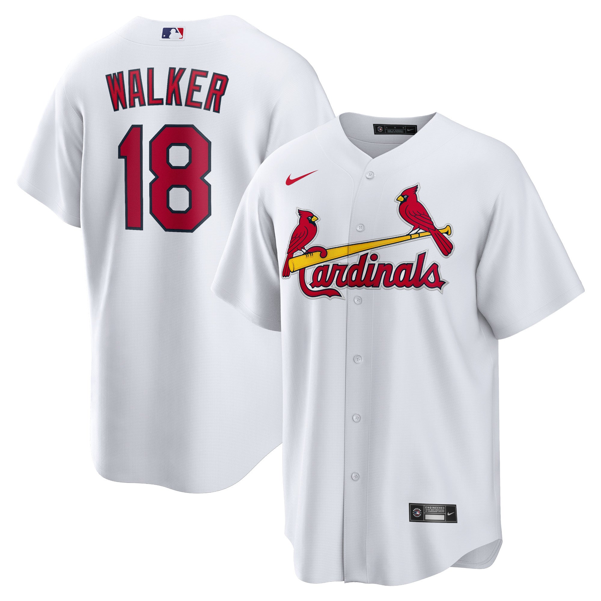 Men's Nike Jordan Walker White St. Louis Cardinals Home Official Replica Player Jersey